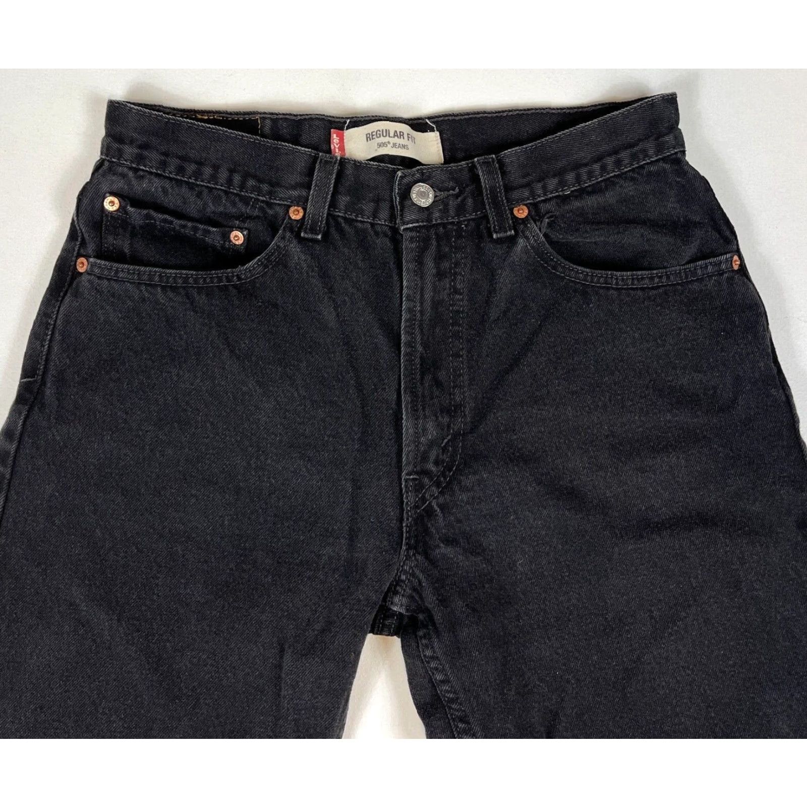 Levi's Levi's 505 Jeans Vintage Regular Fit Straight Black Sz 33x34 Mens Size US 30 / EU 46 - 3 Thumbnail