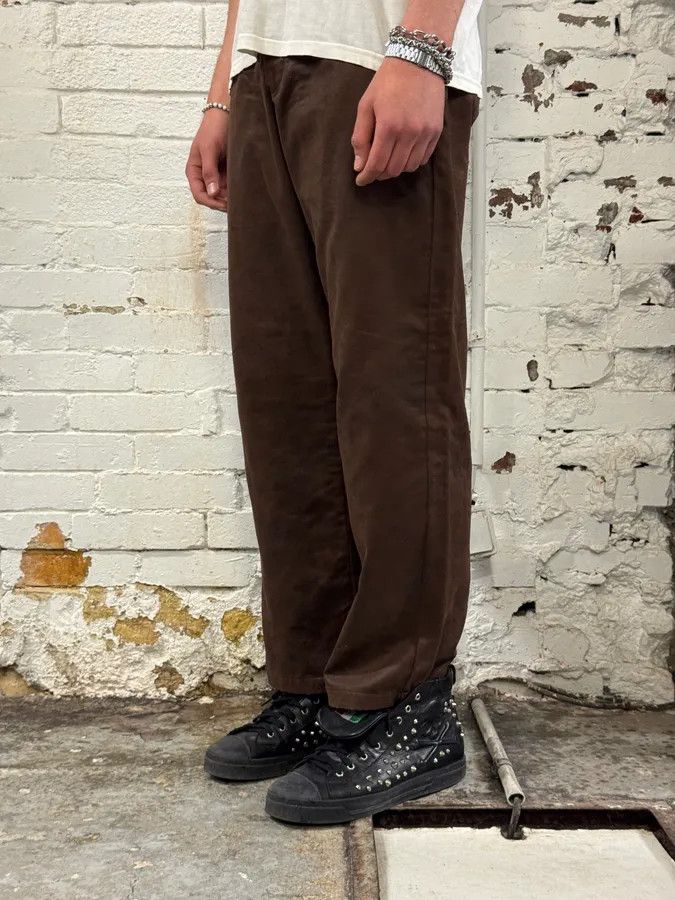 Emporio Armani 1990s Emporio Armani Brown Irregular Leather Large Pants Size US 32 / EU 48 - 3 Thumbnail