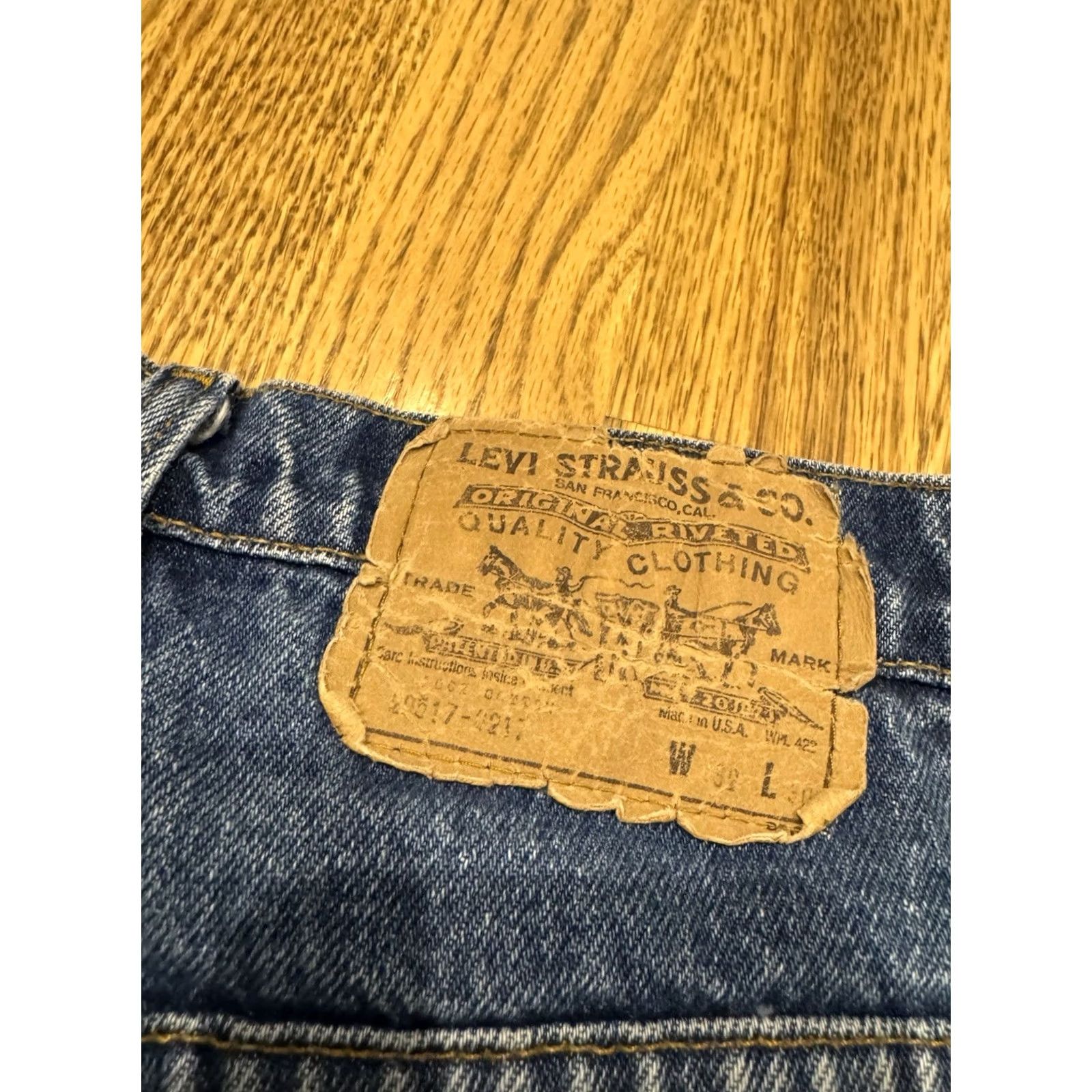 Levi's VINTAGE Levi’s Orange Tab Denim Jean Shorts 517 Mens 30 Actual 30 Levis Vtg Denim Shorts Blue 80s 90s USA Jeans Mens Size US 30 / EU 46 - 2 Thumbnail