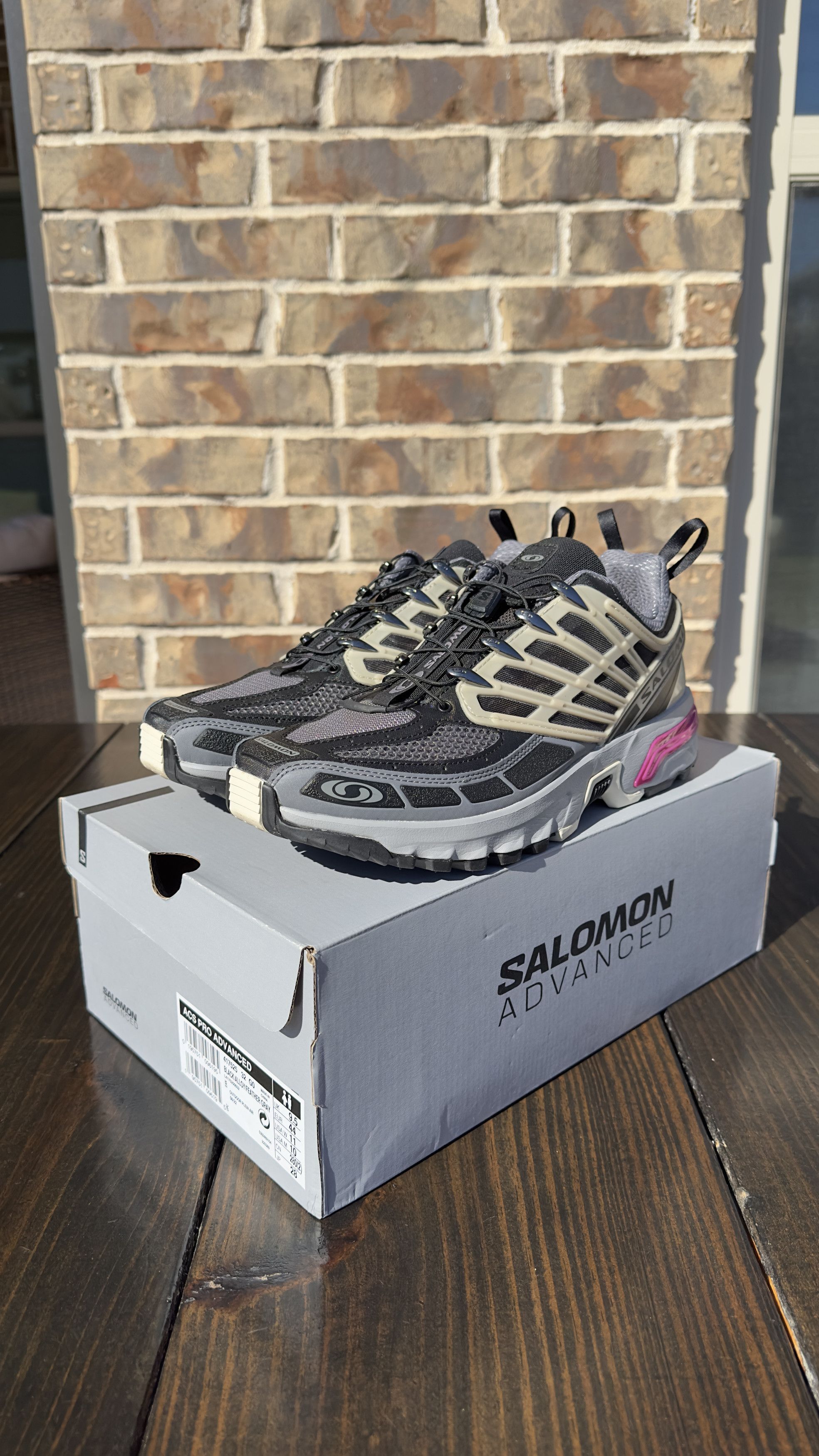 Salomon Salomon ACS Pro Advanced Black Grey Purple size 10 Size US 10 / EU 43 - 1 Thumbnail