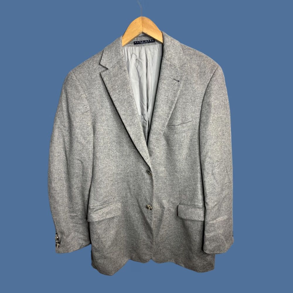 Hugo Boss Hugo Boss Blazer Mens 40 Gray Cashmere Sport Coat Made In USA Classic Jacket Size 40R - 1 Thumbnail