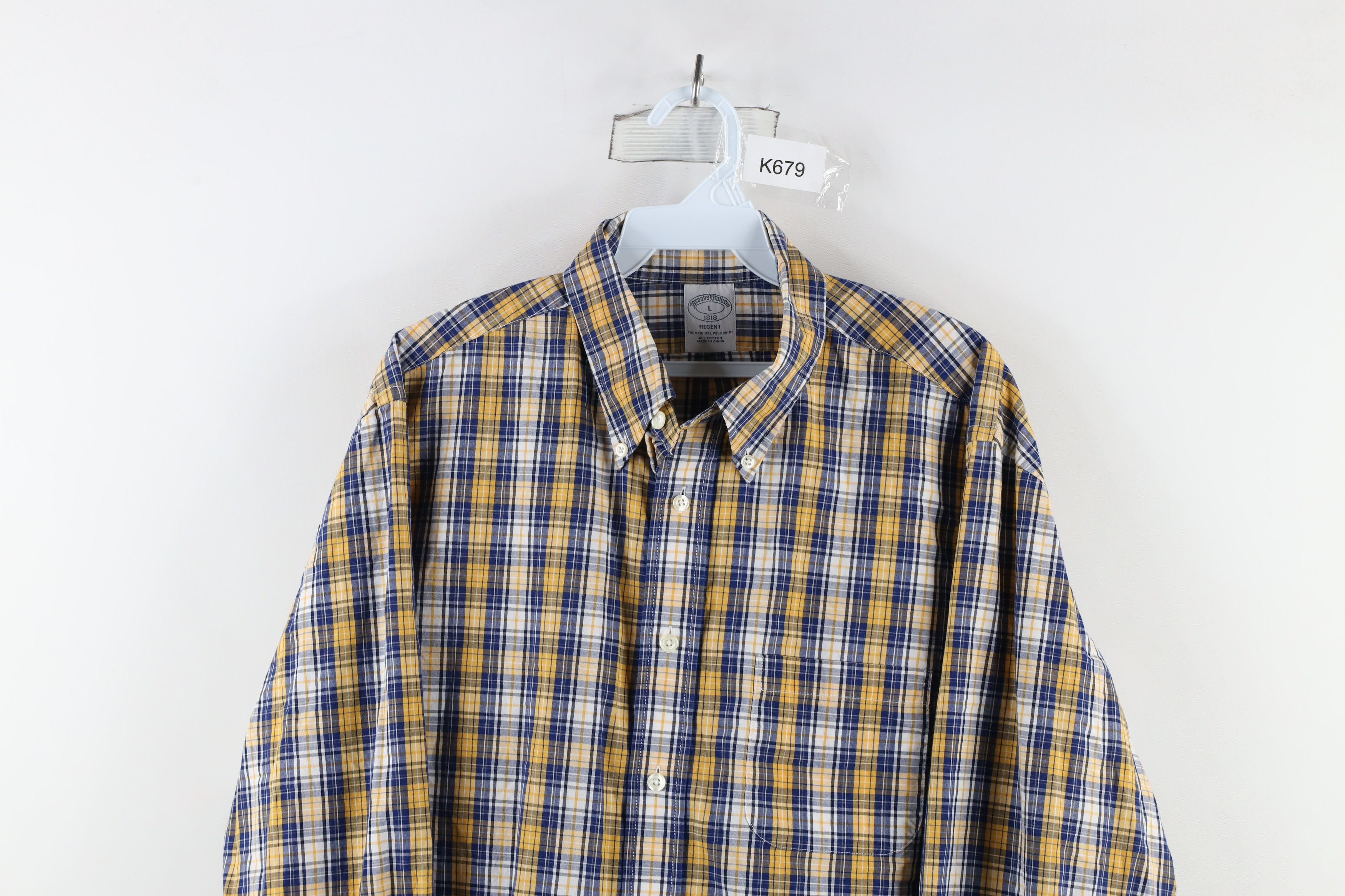 Brooks Brothers × Vintage Vintage Brooks Brothers Cotton Button Down Shirt Plaid Size US L / EU 52-54 / 3 - 2 Thumbnail