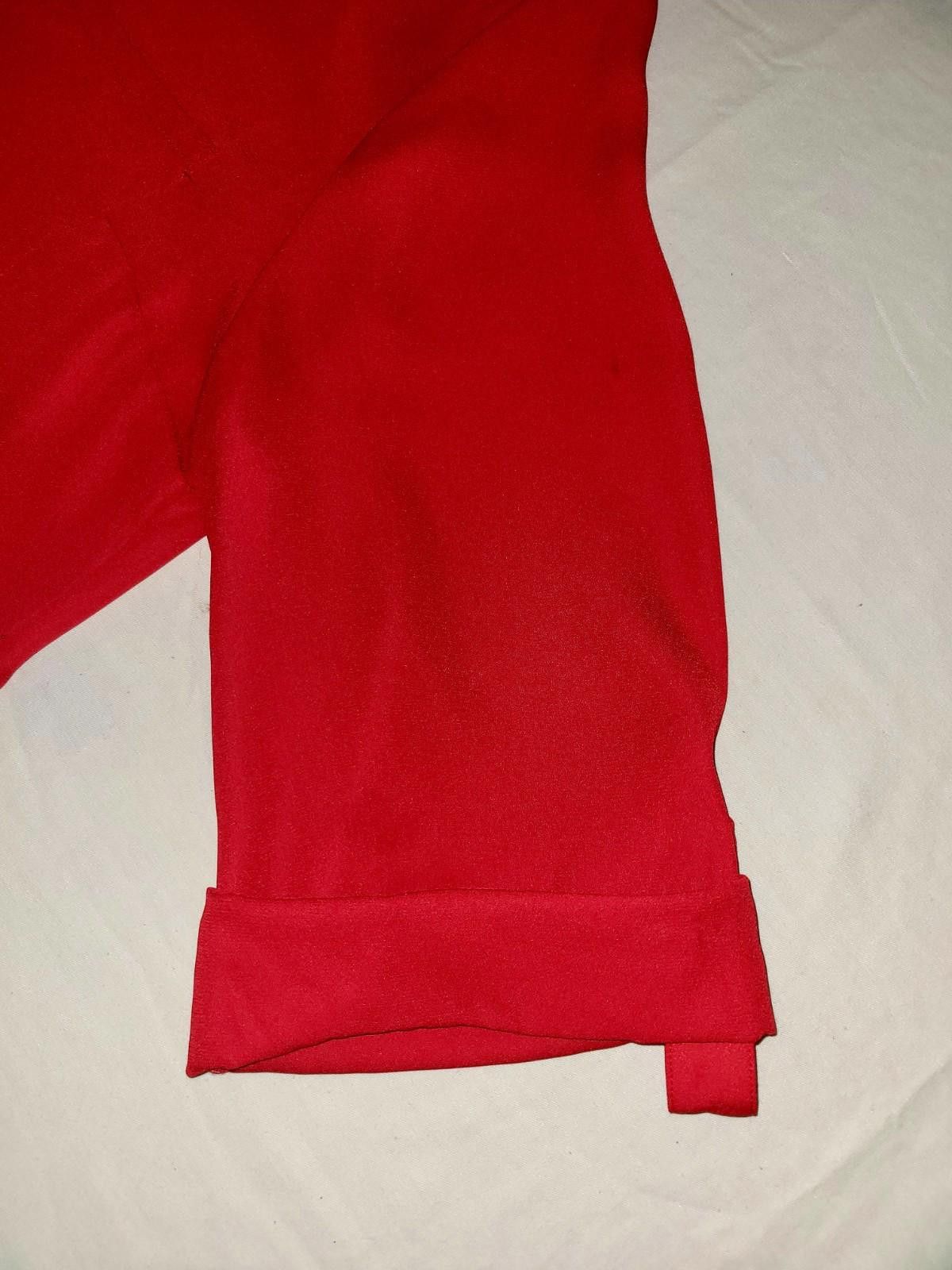 Designer IN San Francisco women s XL red 3/4 sleeve button up blouse Size XL / US 12-14 / IT 48-50 - 5 Thumbnail