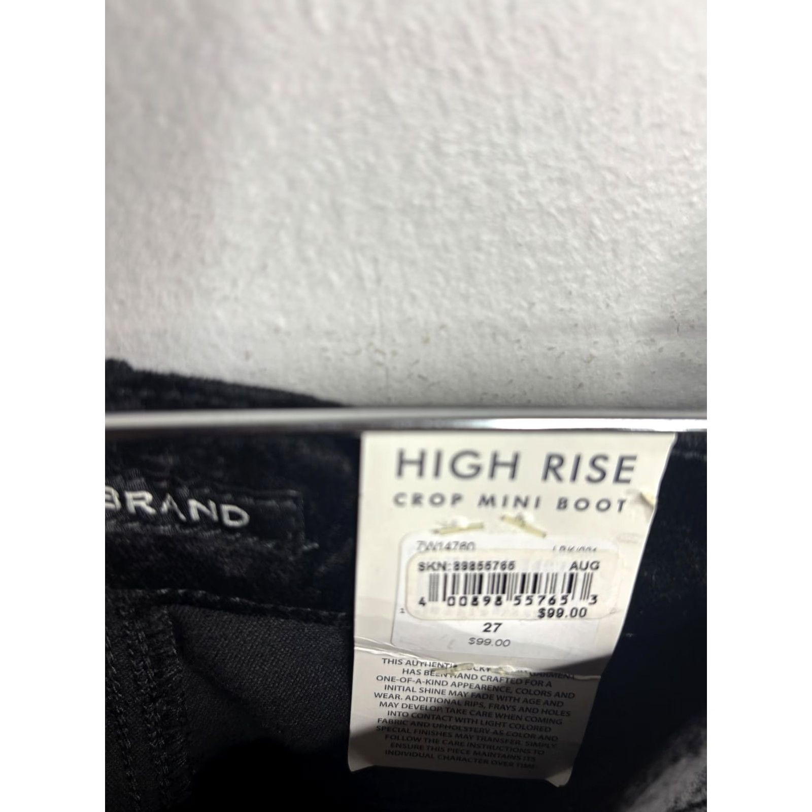 Lucky Brand Lucky Brand Jeans Womens 4 27 Black High Rise Bridgette Crop Mini Boot Velvet Jeans Pants Sick? Size 27" / US 4 / IT 40 - 7 Thumbnail
