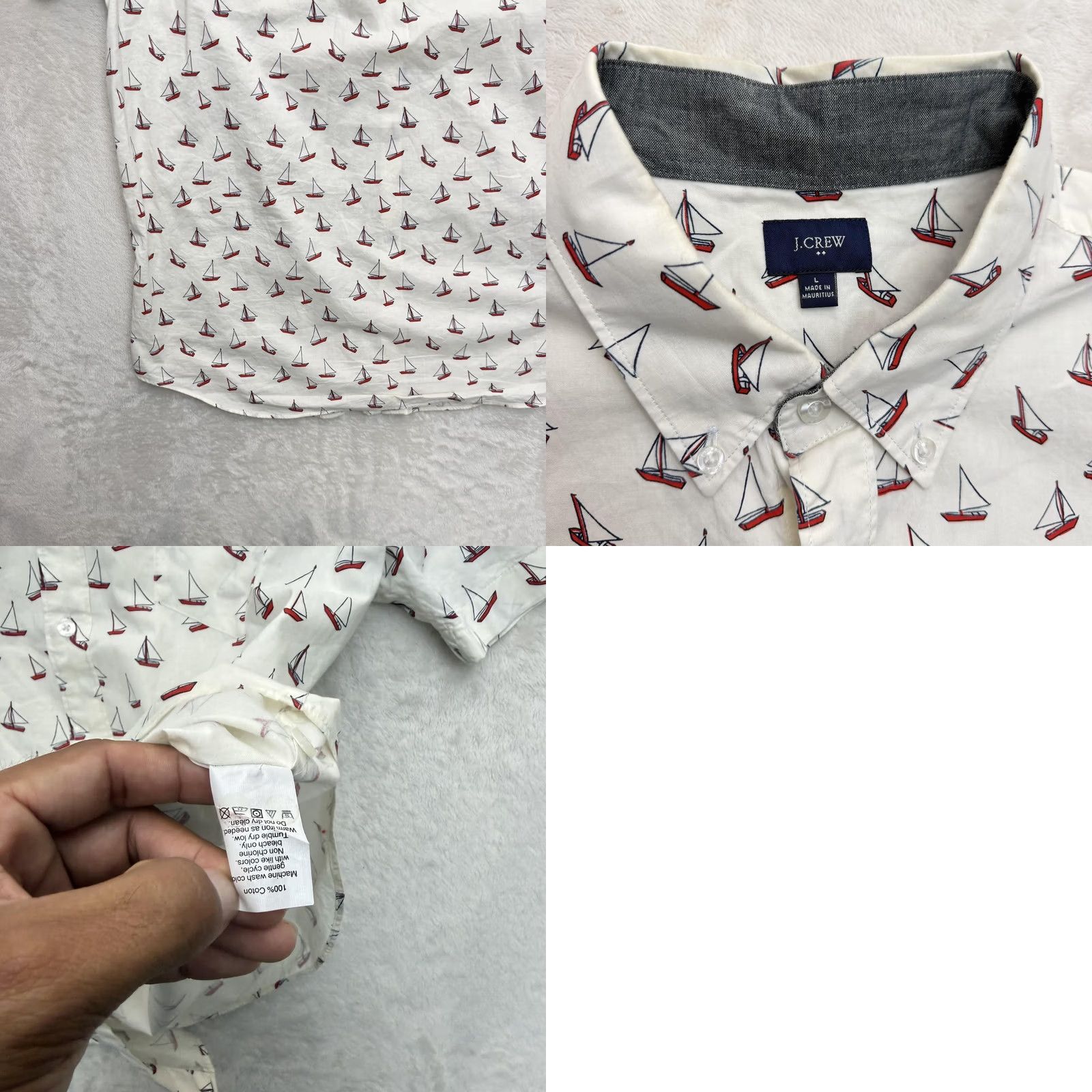 J.Crew J.Crew Shirt Mens Large White Sailboat Print Button-Down Beach Nautical AOP Shirt Shirt Mens Large White Sailboat Print Button-Down Beach Nautical AOP Size US L / EU 52-54 / 3 - 9 Thumbnail