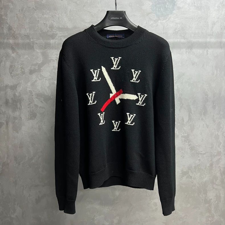 Louis Vuitton Louis Vuitton Black and white clock knit logo crewneck pul Size US S / EU 44-46 / 1 - 1 Thumbnail