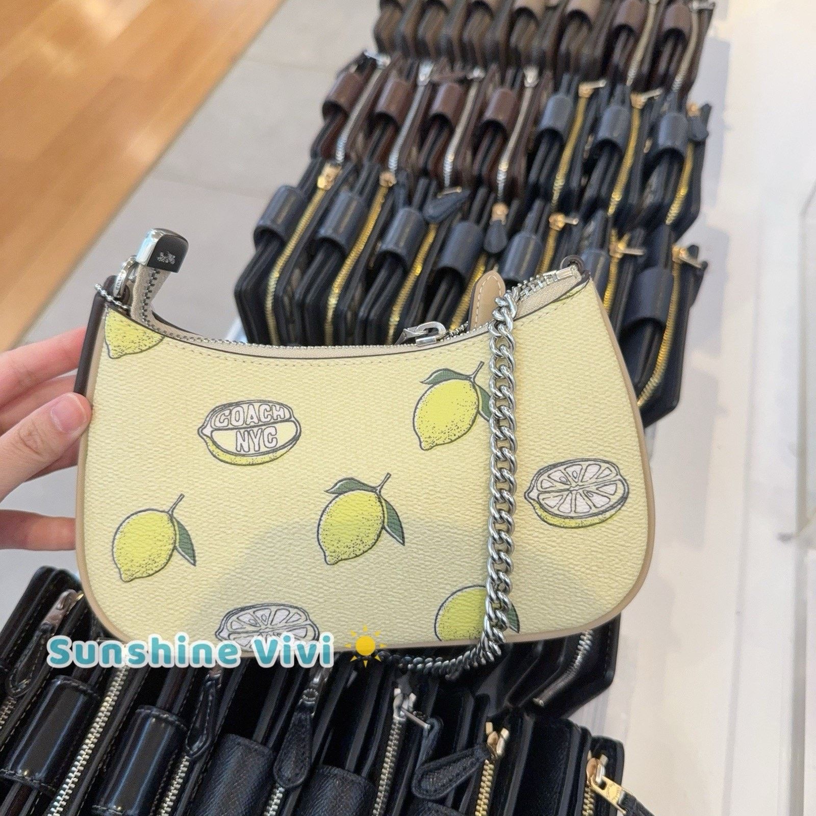 Coach NWT Coach Teri Mini Crossbody Bag Signature Lemon CAL21 Size ONE SIZE - 3 Thumbnail