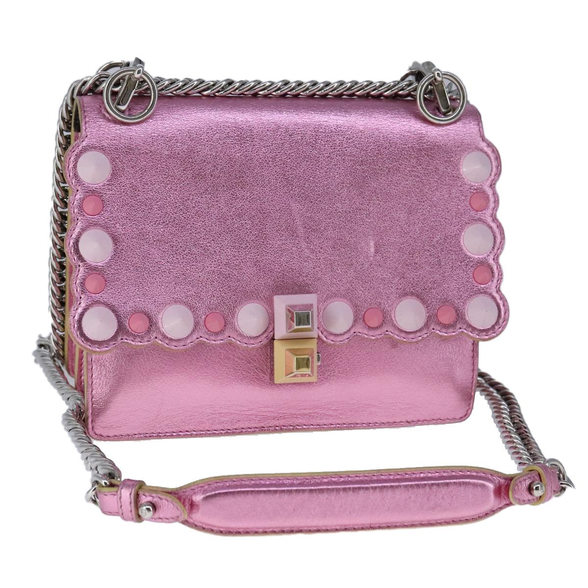 Kan I Pink Leather Shoulder Bag (Pre-Owned)