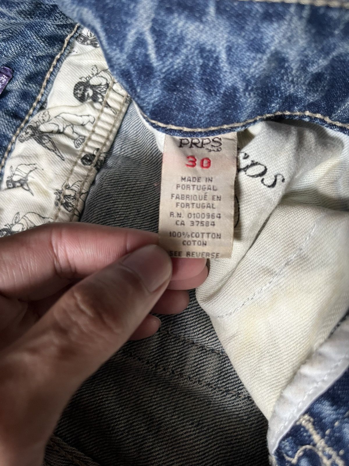 Prps Prps Distressed Blue Jean Jeans Fly Button 501 Cutting Size US 30 / EU 46 - 10 Thumbnail