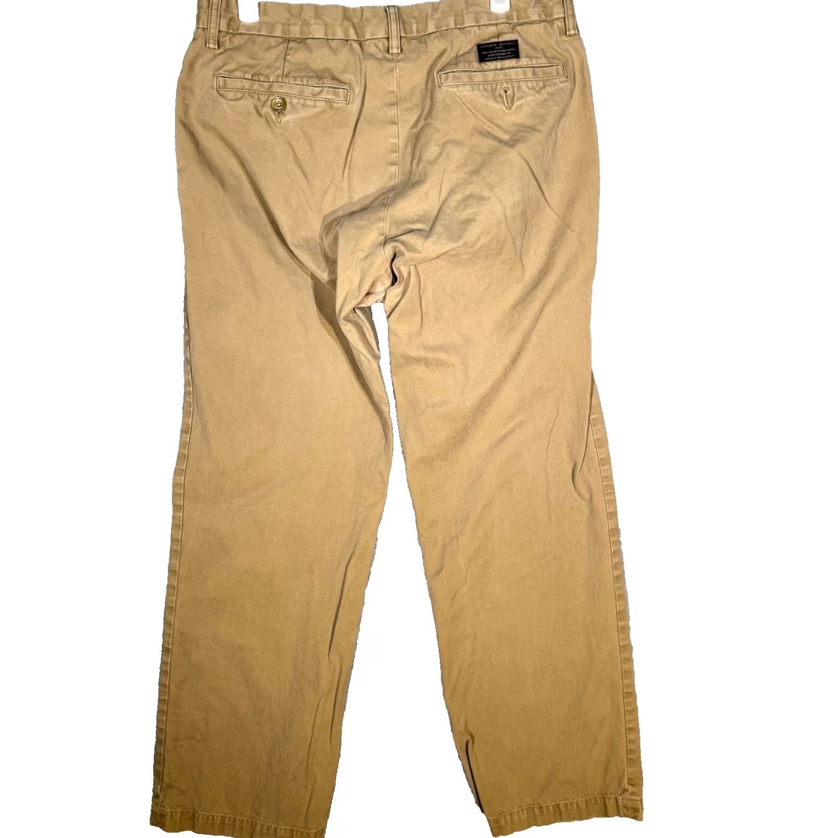 Banana Republic Banana Republic Mens Dawson Chino Pants 32/32 Beige 100% Cotton Mid-Rise Slim Straight Pants Mens Beige Cotton Chino 32/32 Size US 32 / EU 48 - 3 Thumbnail