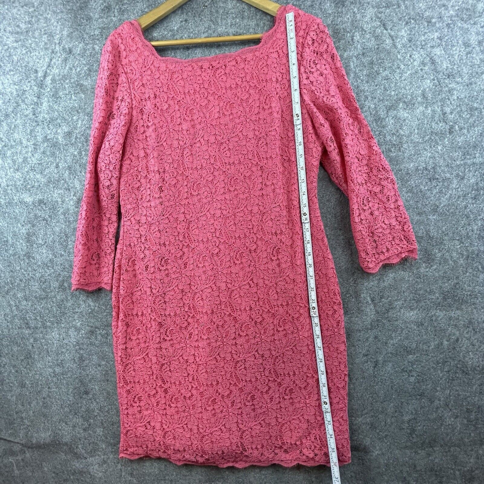 Adrianna Papell Adrianna Papell Dress 16 Pink Lace Sheath Y2K 90s Full Zip Size XXL / US 16-18 / IT 52-54 - 7 Thumbnail