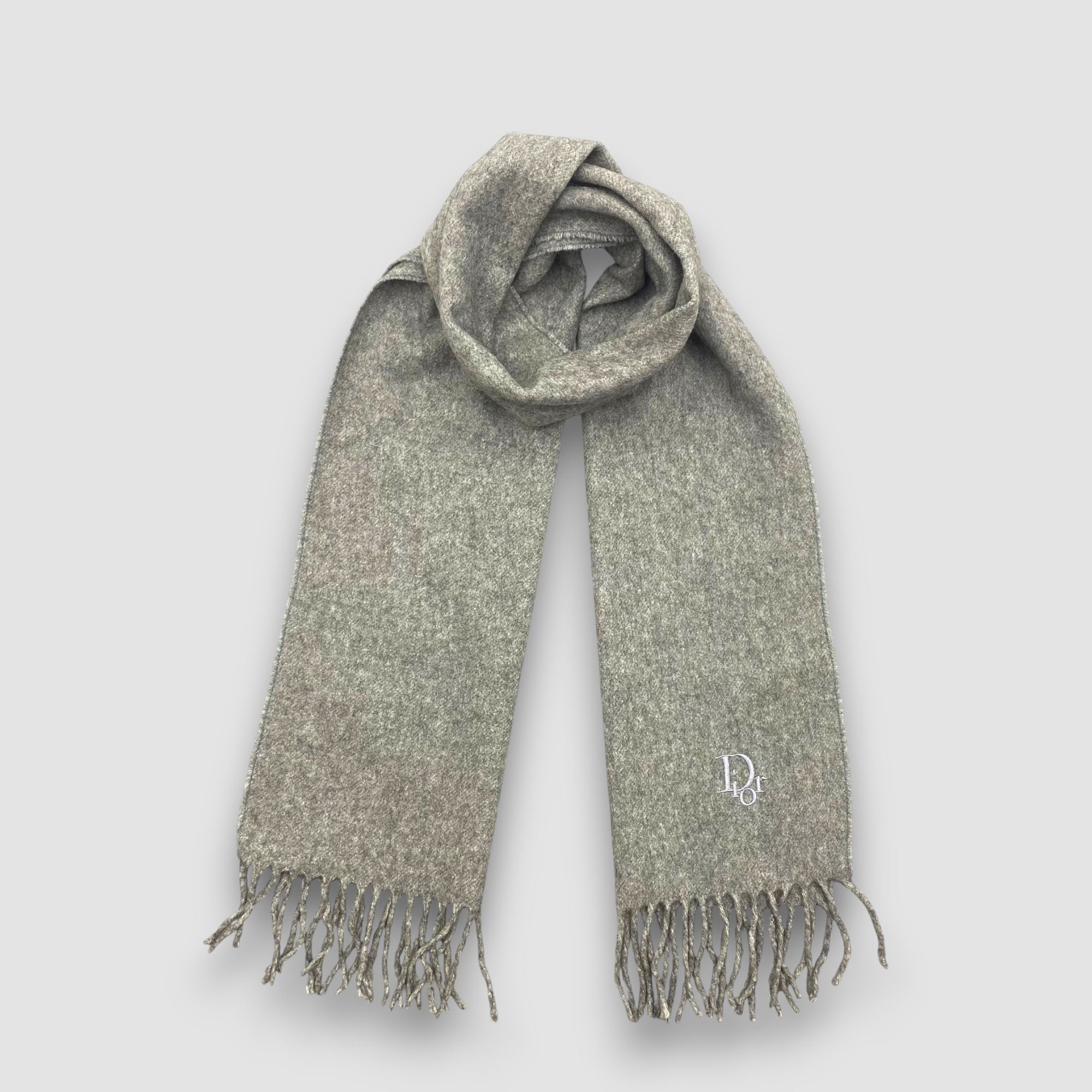 Japanese Brand Vintage Christian Dior Scarf Muffler Wool Cashmere Scarves Size ONE SIZE - 1 Thumbnail