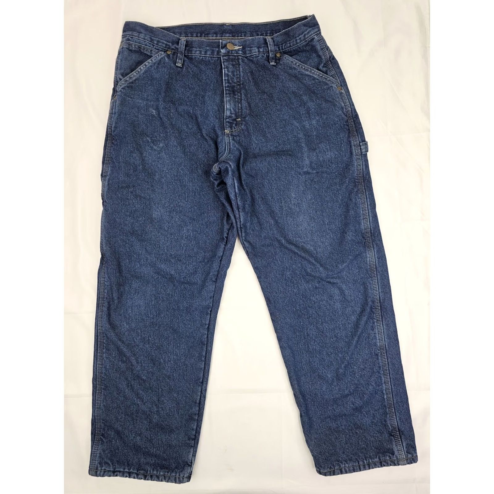 Wrangler Wrangler Fleece Lined Carpenter Jeans Men 34x30 Blue Denim 94GRWSW Work Pants EUC Size US 34 / EU 50 - 3 Thumbnail