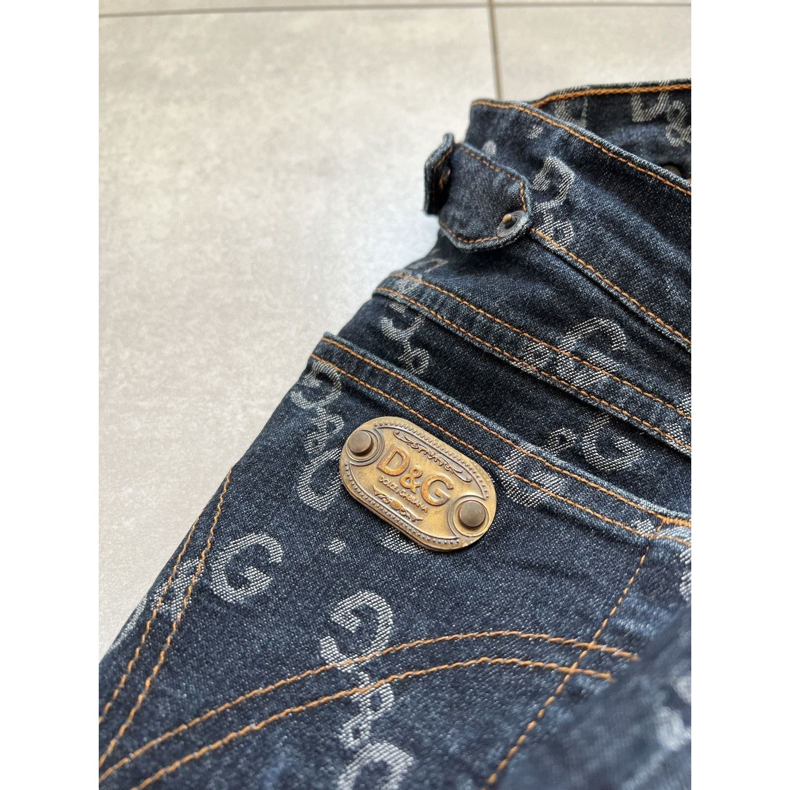 Dolce & Gabbana Rare dolce and gabbana full monogram printed denim jeans Size US 30 / EU 46 - 9 Thumbnail