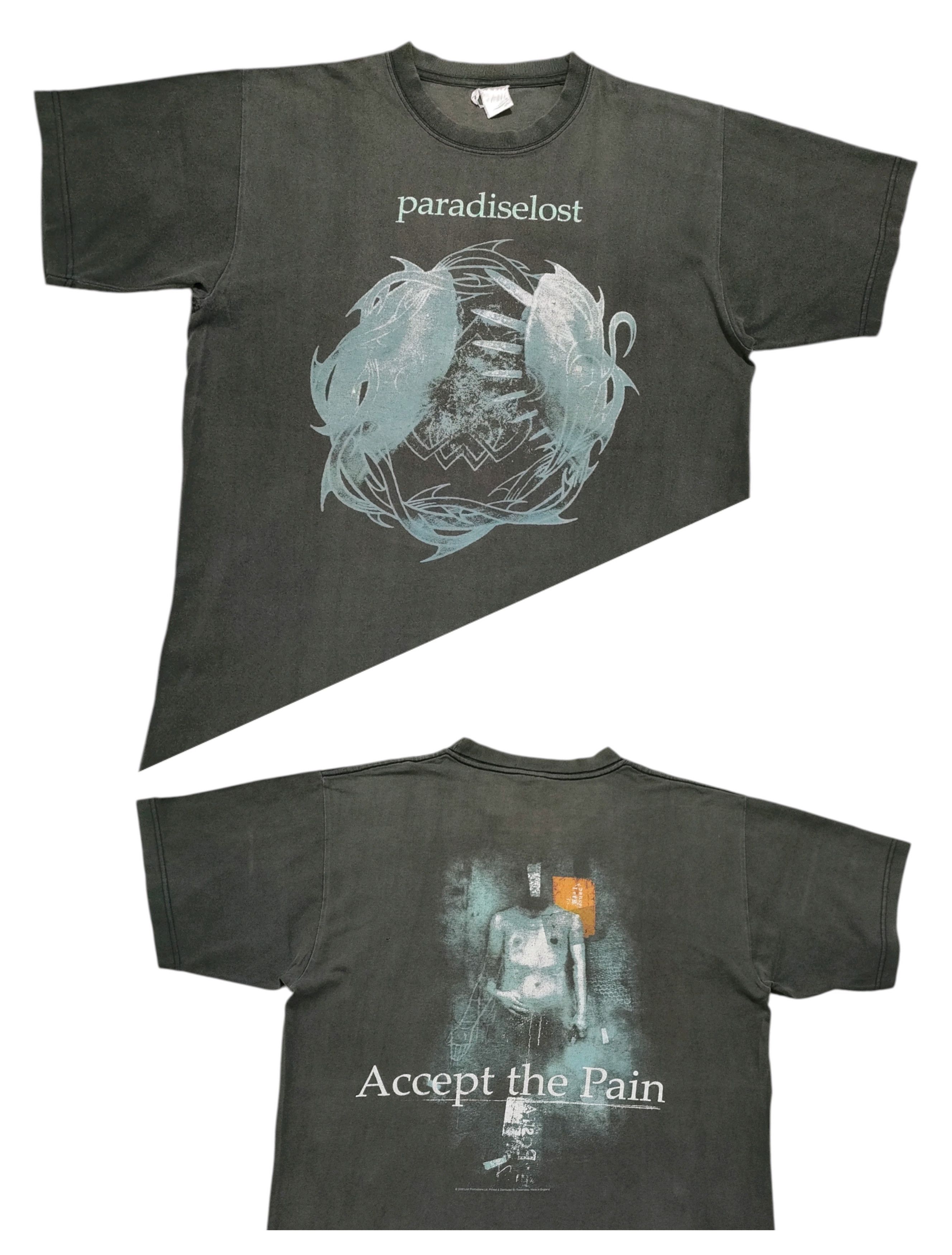 Band Tees Early 00s PARADISE LOST - ACCEPT THE PAIN Vintage Band Tee Size US L / EU 52-54 / 3 - 1 Thumbnail
