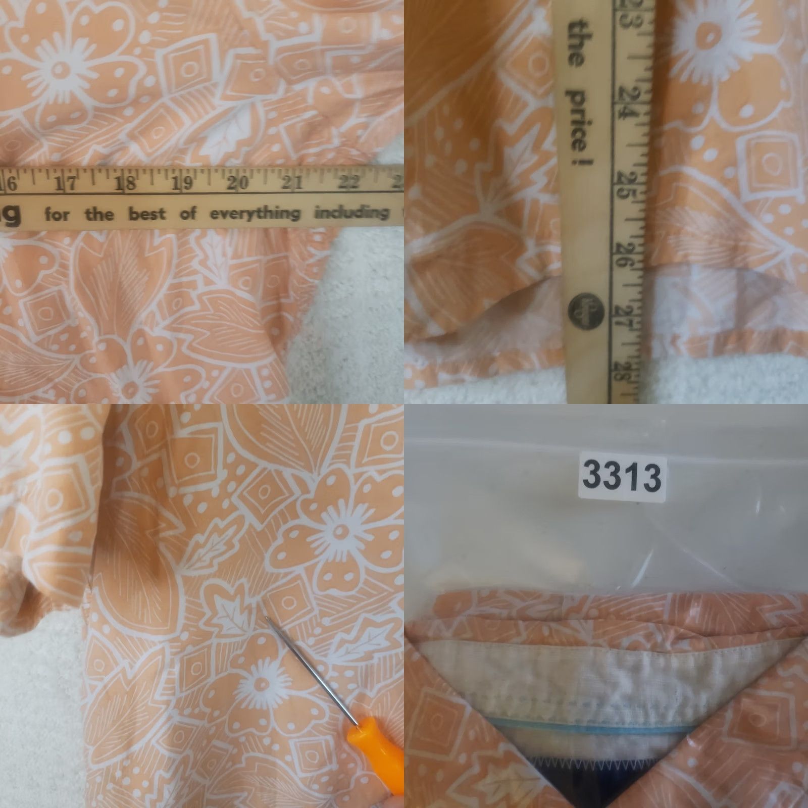 Tommy Bahama Tommy Bahama Shirt Men M Hawaiian Peach Orange Silk Cotton Short Slv Button-Up Collar Geometric Floral Modern Island Fit Size US M / EU 48-50 / 2 - 9 Thumbnail