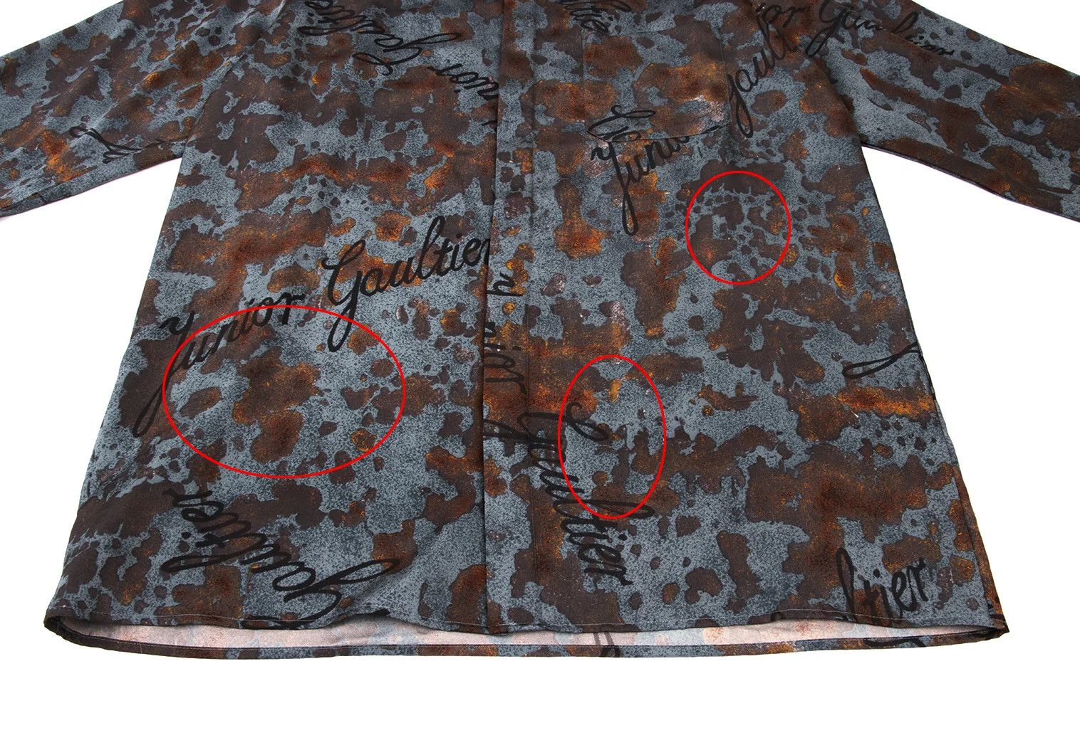 Jean Paul Gaultier Junior Printed Logo Shirt in Blue and Brown Size US M / EU 48-50 / 2 - 8 Thumbnail