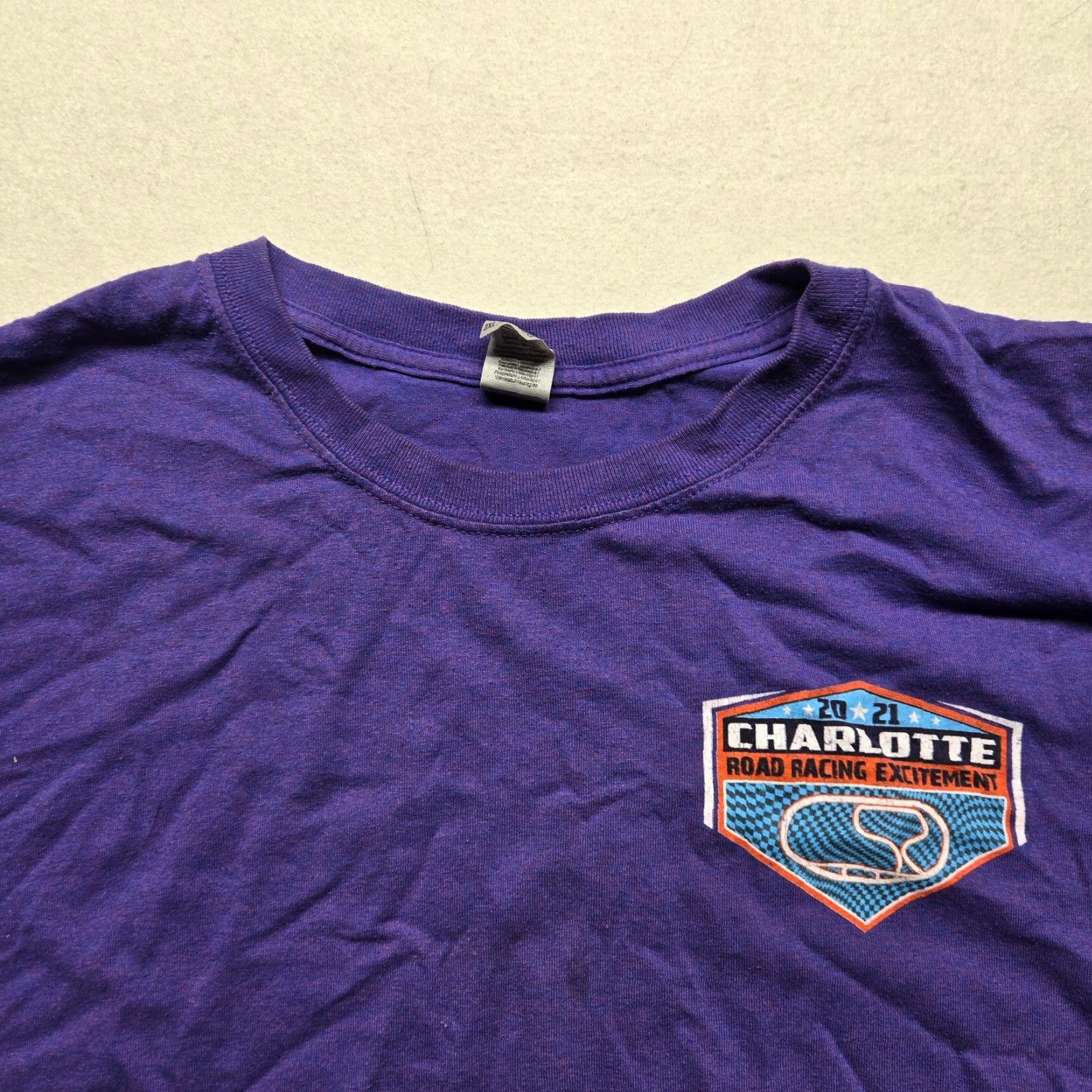 Vintage Charlotte NC Short Track Racing October 2021 Shirt T-Shirt Men's 3XL XXXL Purple Cotton Knit Logo Crew Neck Short Sleeve Vintage: No Size US XXL / EU 58 / 5 - 3 Thumbnail