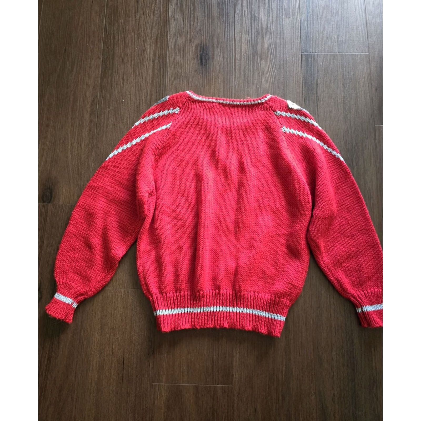 Vintage Vintage 1980s Red Sequin Christmas Holiday New Years Sweater - Womens Medium/Large Size M / US 6-8 / IT 42-44 - 5 Thumbnail