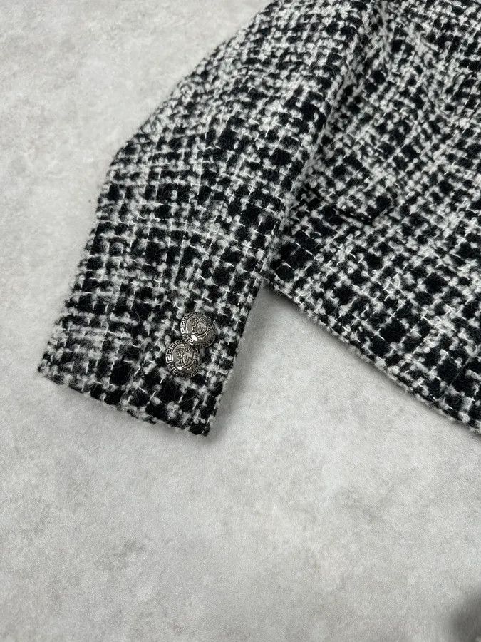 Versace Versace Black & White Tweed Classy Jacket Size S / US 4 / IT 40 - 6 Thumbnail