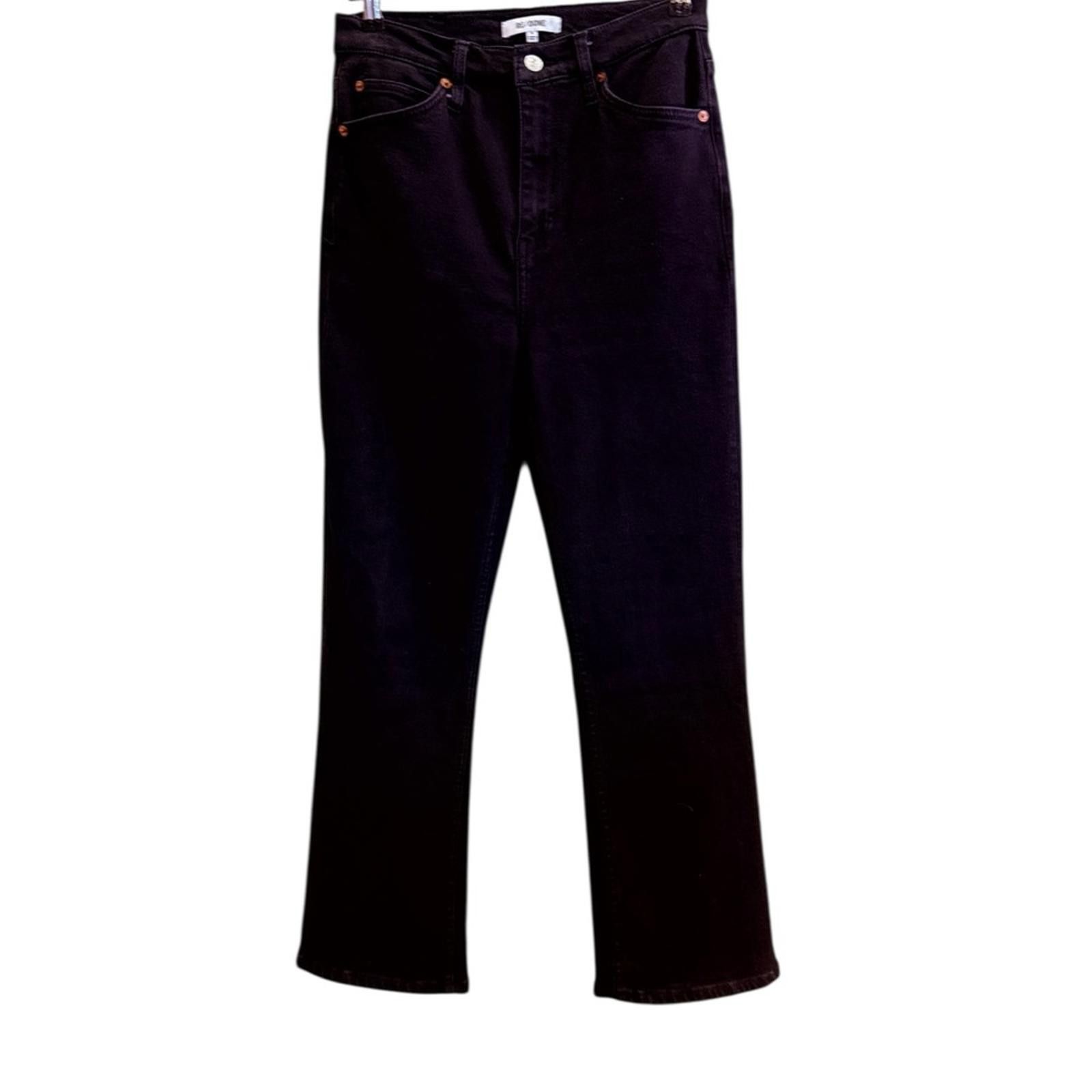 RE/DONE Re/Done Women's 70’s Boot Cut Jeans Color Noir Sz 28 Size 28" / US 6 / IT 42 - 1 Thumbnail