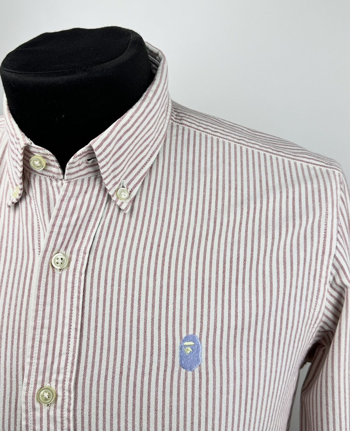 Bape Bathing Ape BAPE Striped Button Down Shirt Made in Japan Size US XL / EU 56 / 4 - 3 Thumbnail