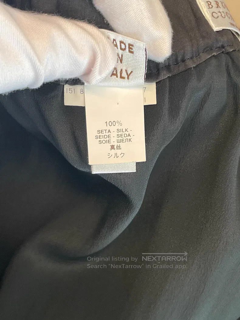 Brunello Cucinelli Brunello Cucinelli Black Silk Skirt Size 24" / US 00 / IT 34 - 9 Thumbnail