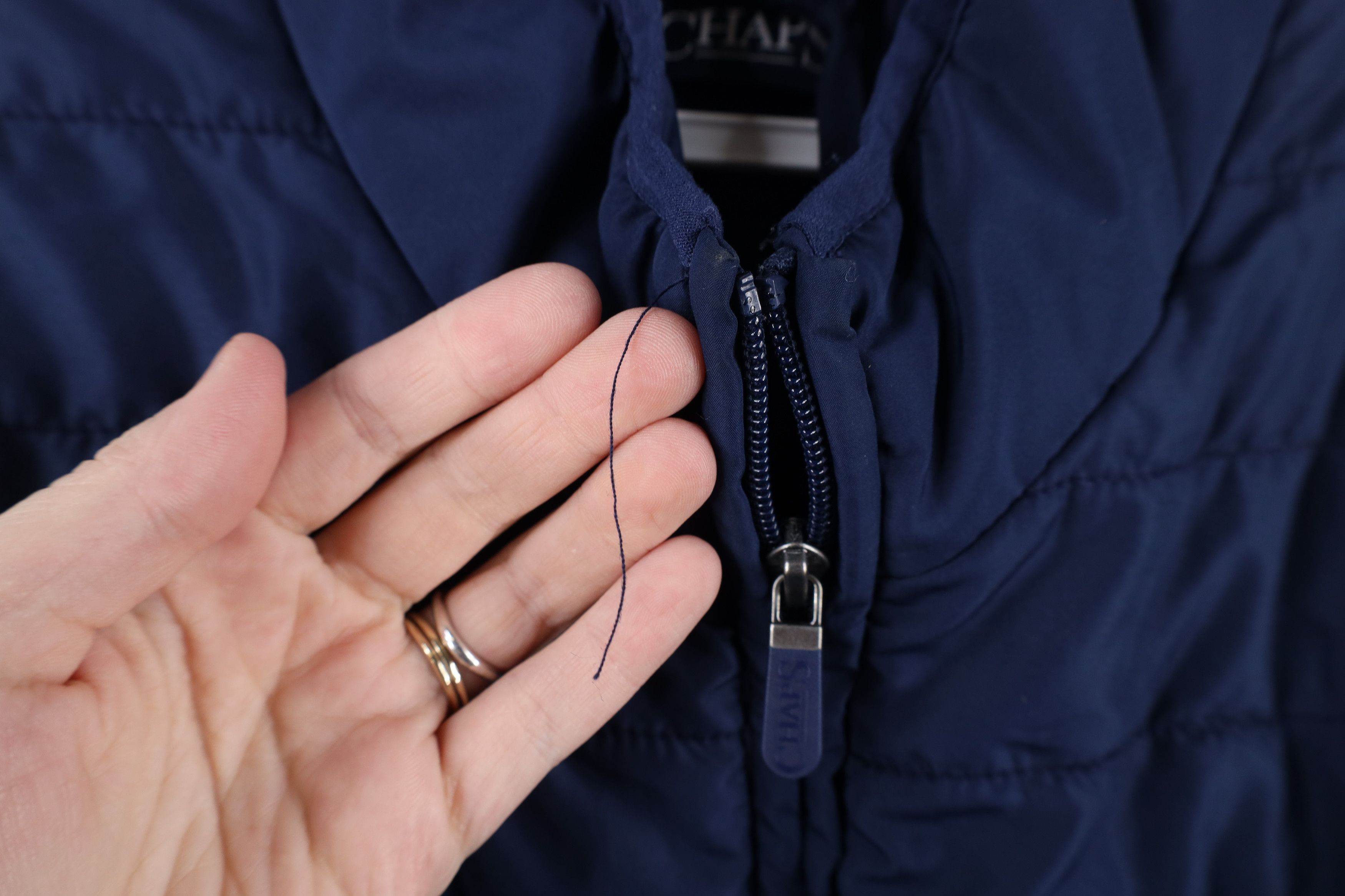 Chaps × Vintage Chaps Logo Lightweight Packable Puffer Vest Jacket Navy Blue Size US XXL / EU 58 / 5 - 7 Thumbnail