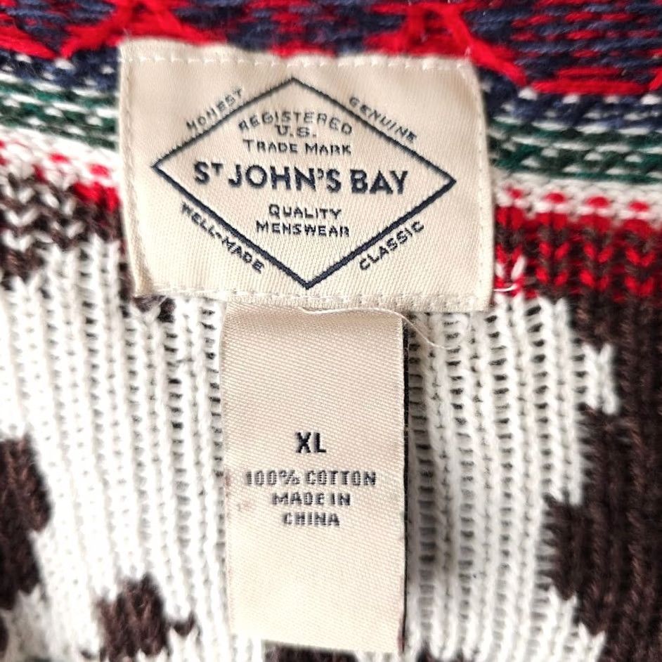 Vintage VINTAGE Bear Christmas Sweater Mens Size XL Red Holiday Fair Isle Santa All Over Print Size US XL / EU 56 / 4 - 5 Thumbnail