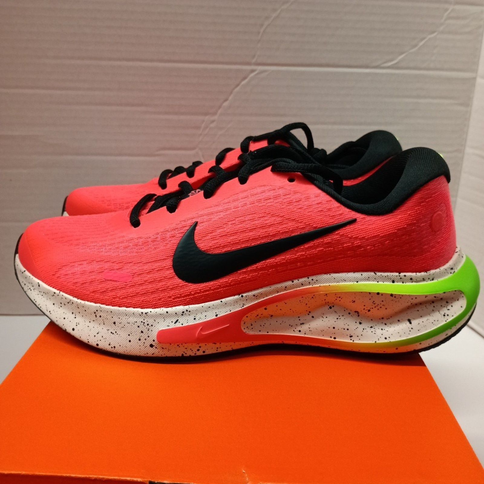 Nike Nike Journey Run Hot Punch Neon Women Size 6.5/Men's 5 Shoes Size US 6.5 / IT 36.5 - 3 Thumbnail