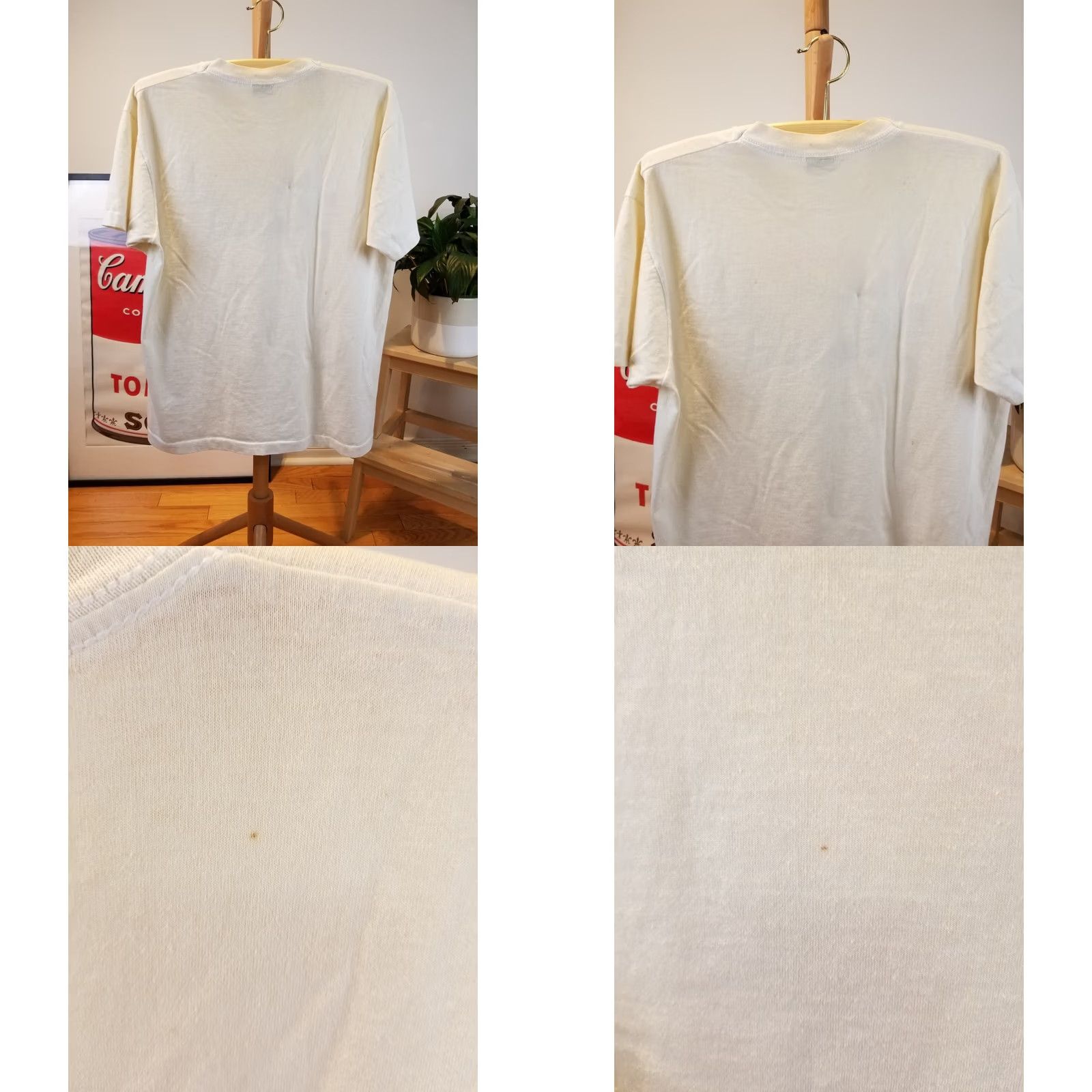 Vintage VINTAGE 90' ALL AMERICAN B-24 WHITE T-SHIRT XLARGE SINGLE STITCH FADED Size US XL / EU 56 / 4 - 8 Thumbnail