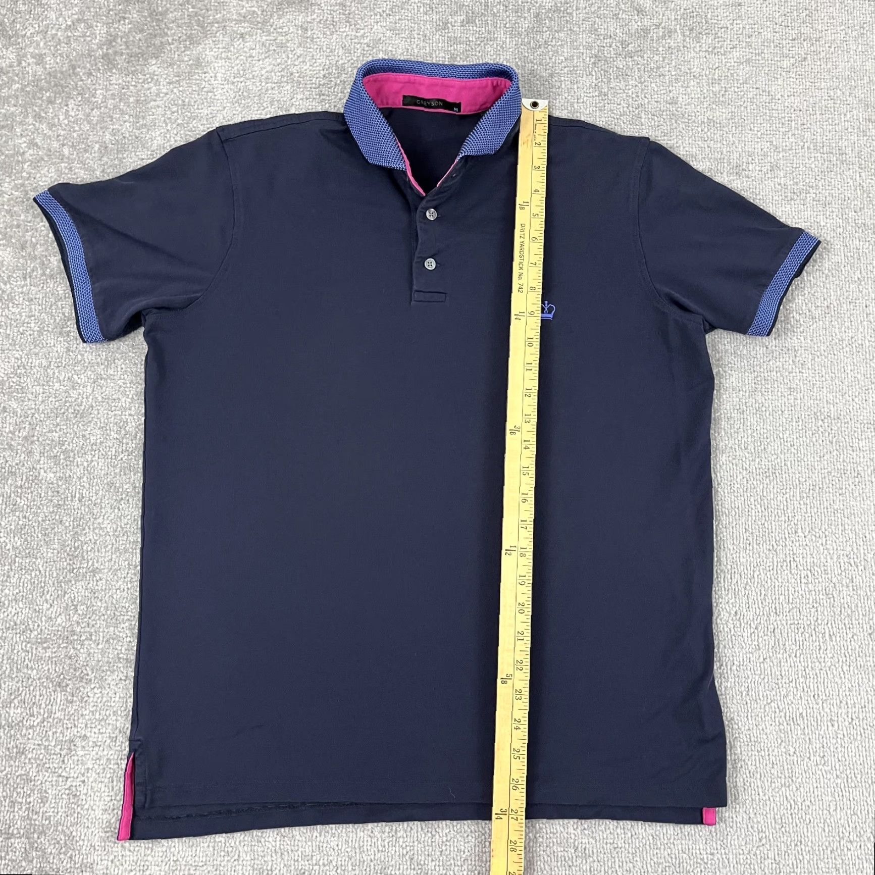 Vintage Greyson Polo Shirt Mens M Blue Kings Creek Country Club Crown Golf Sport Shirt Size US M / EU 48-50 / 2 - 6 Thumbnail