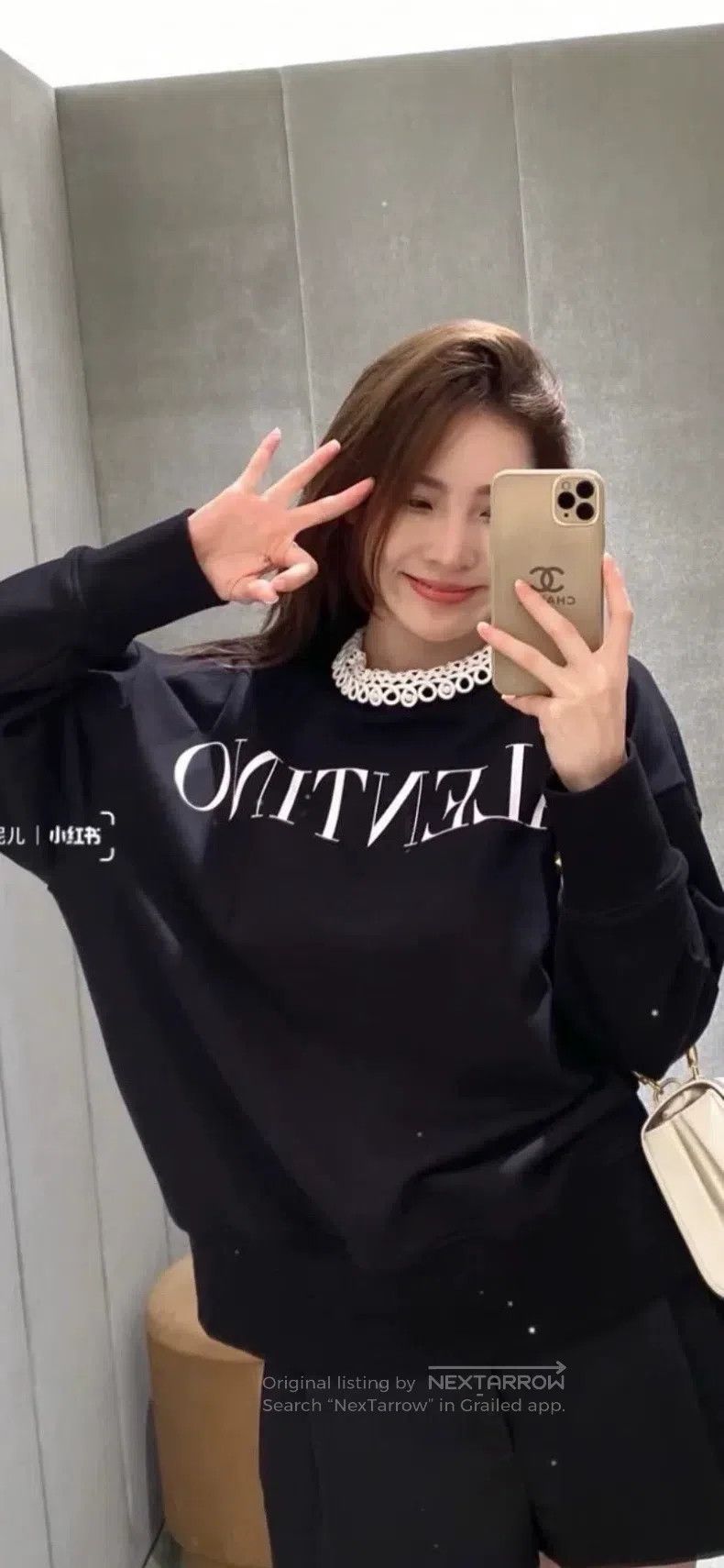 Valentino Valentino Black letter top Size XS / US 0-2 / IT 36-38 - 5 Thumbnail