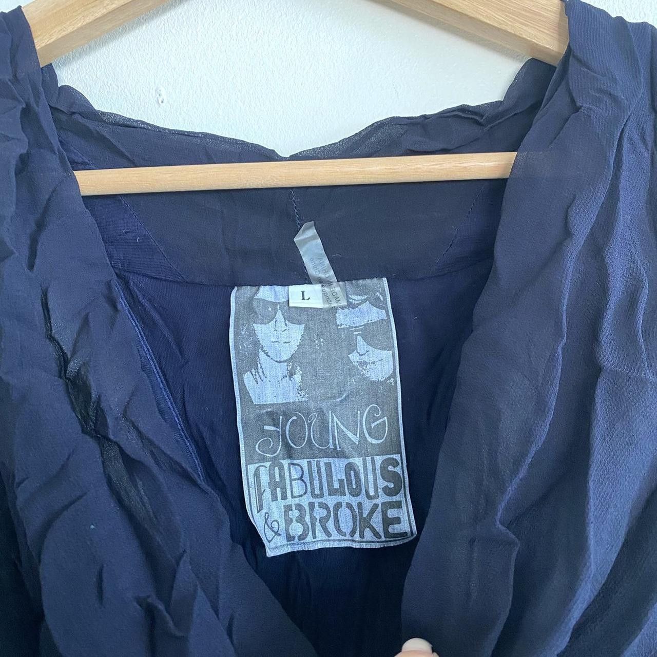 Young Fabulous & Broke YOUNG FABULOUS & BROKE Y2K MINI DRESS LARGE WHITE BLUE Size L / US 10 / IT 46 - 4 Thumbnail