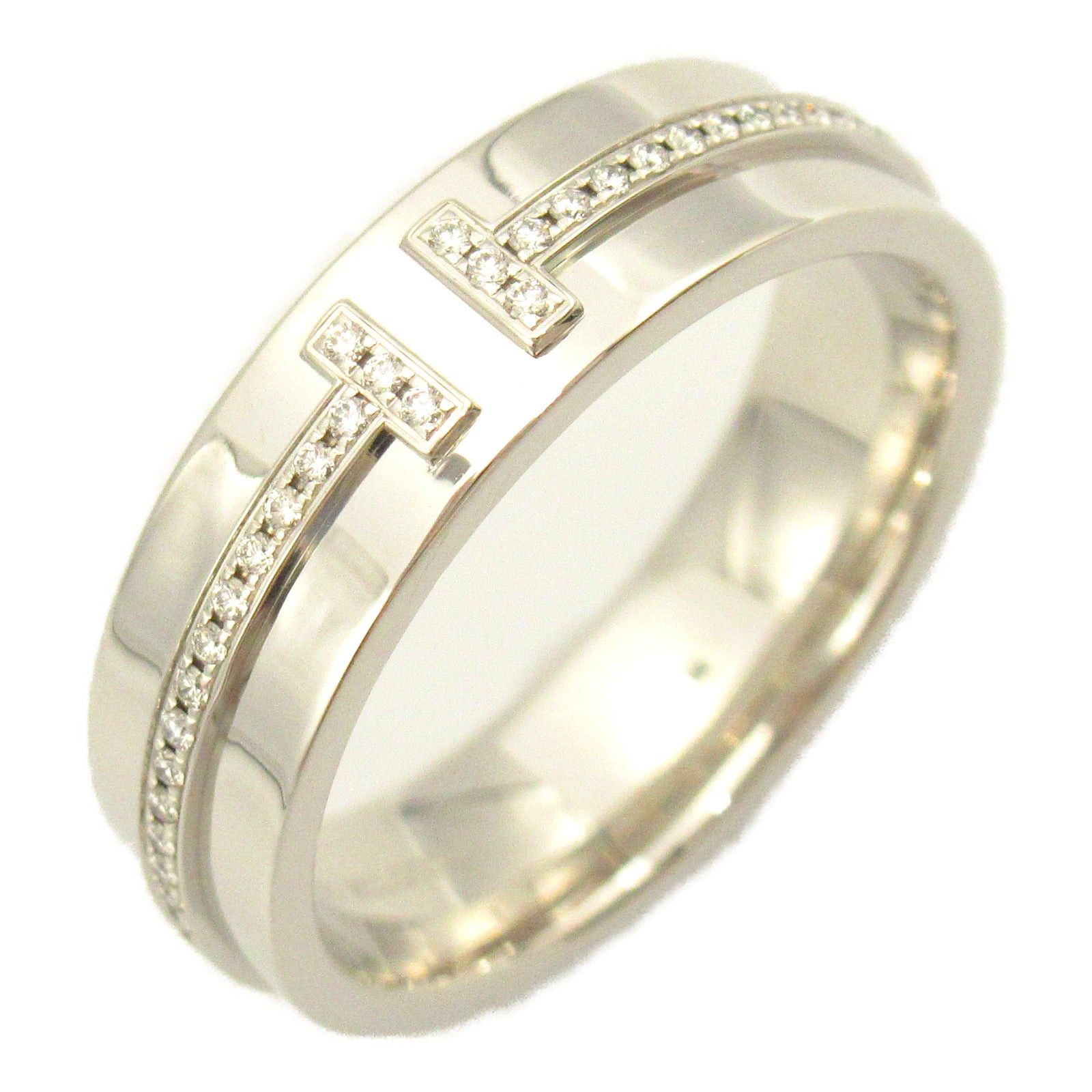 Tiffany & Co. Tiffany Co T Two Ring K18Wg (White Gold) Diamond Clear Size ONE SIZE - 1 Thumbnail