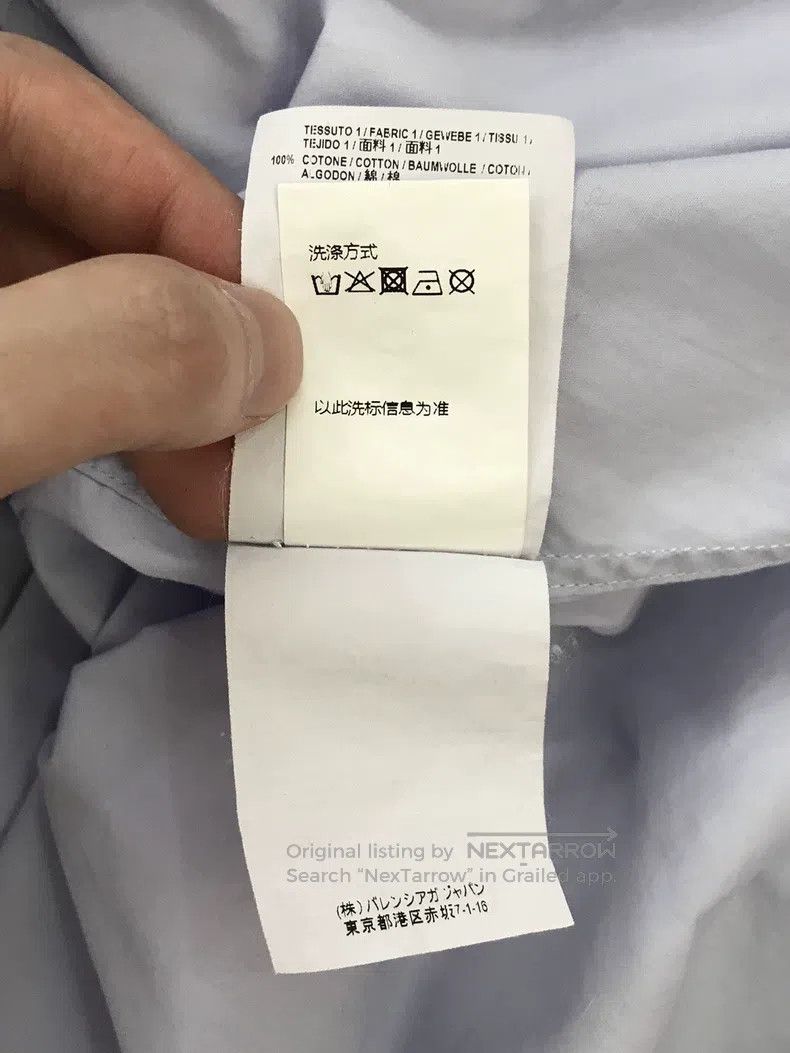 Balenciaga Balenciaga Letter logo shirt with a tied neckline design Size XXS / US 00 / IT 34 - 6 Thumbnail