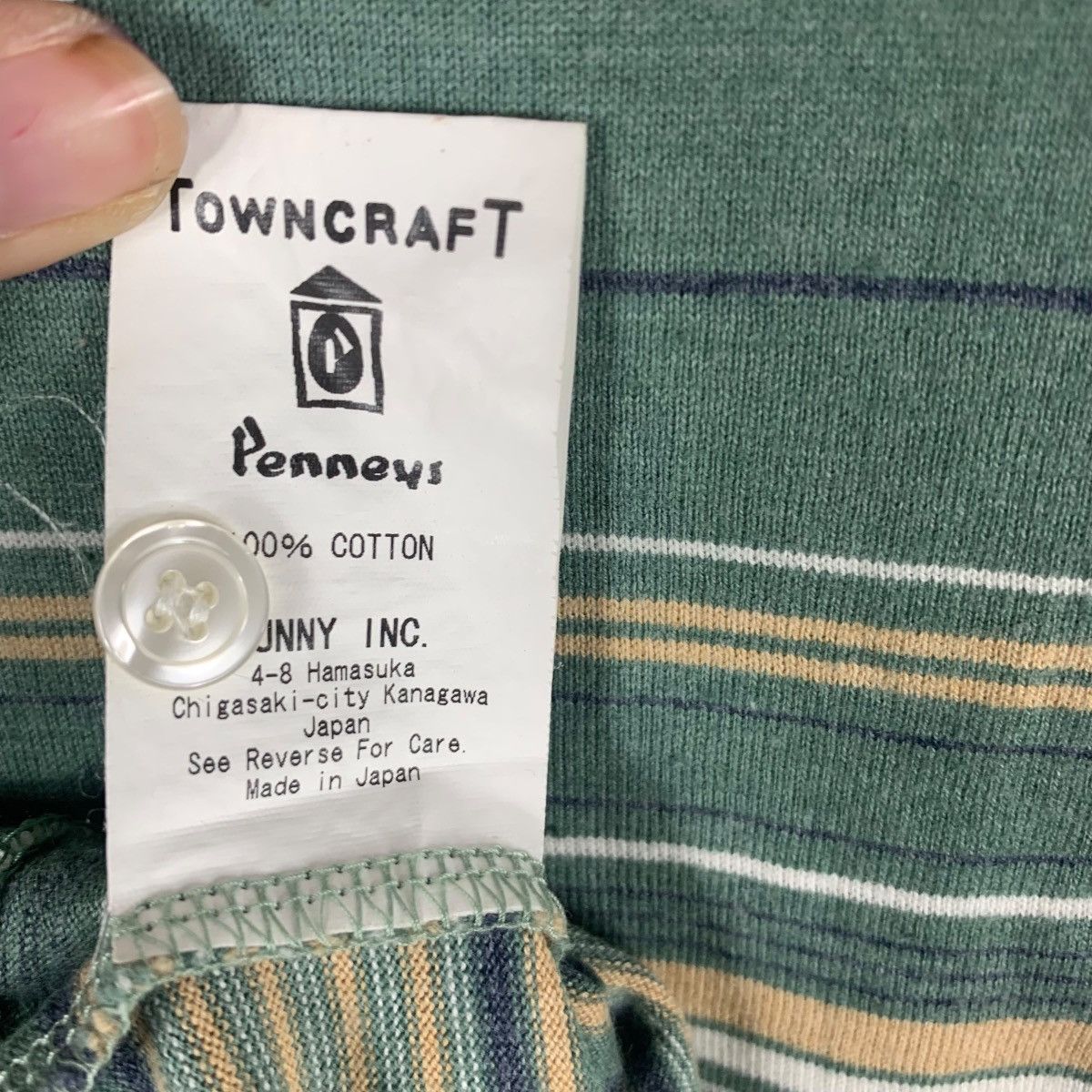 Towncraft Vintage TOWNCRAFT PENNEYS USA Striped Polo Tee Shirt Top Size US M / EU 48-50 / 2 - 6 Thumbnail