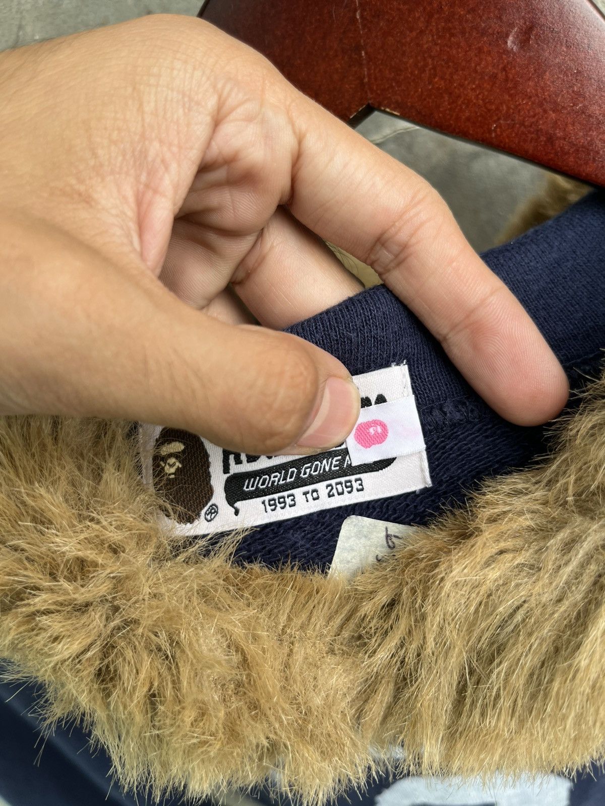 Bape College Fur Hoodie Size XS / US 0-2 / IT 36-38 - 7 Thumbnail