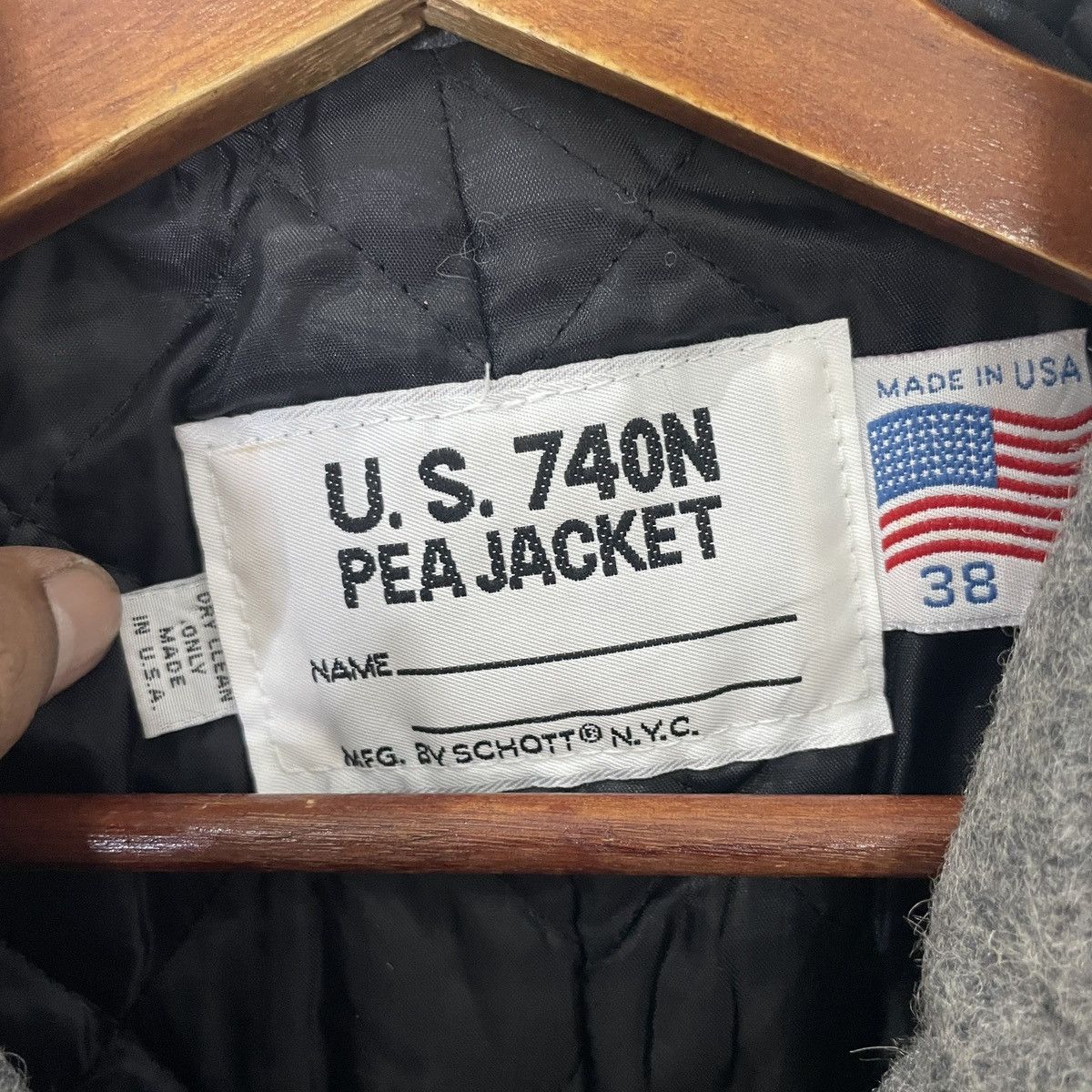 Schott Vintage 90s Schott U.S 740n Pea Jacket Size US M / EU 48-50 / 2 - 5 Thumbnail