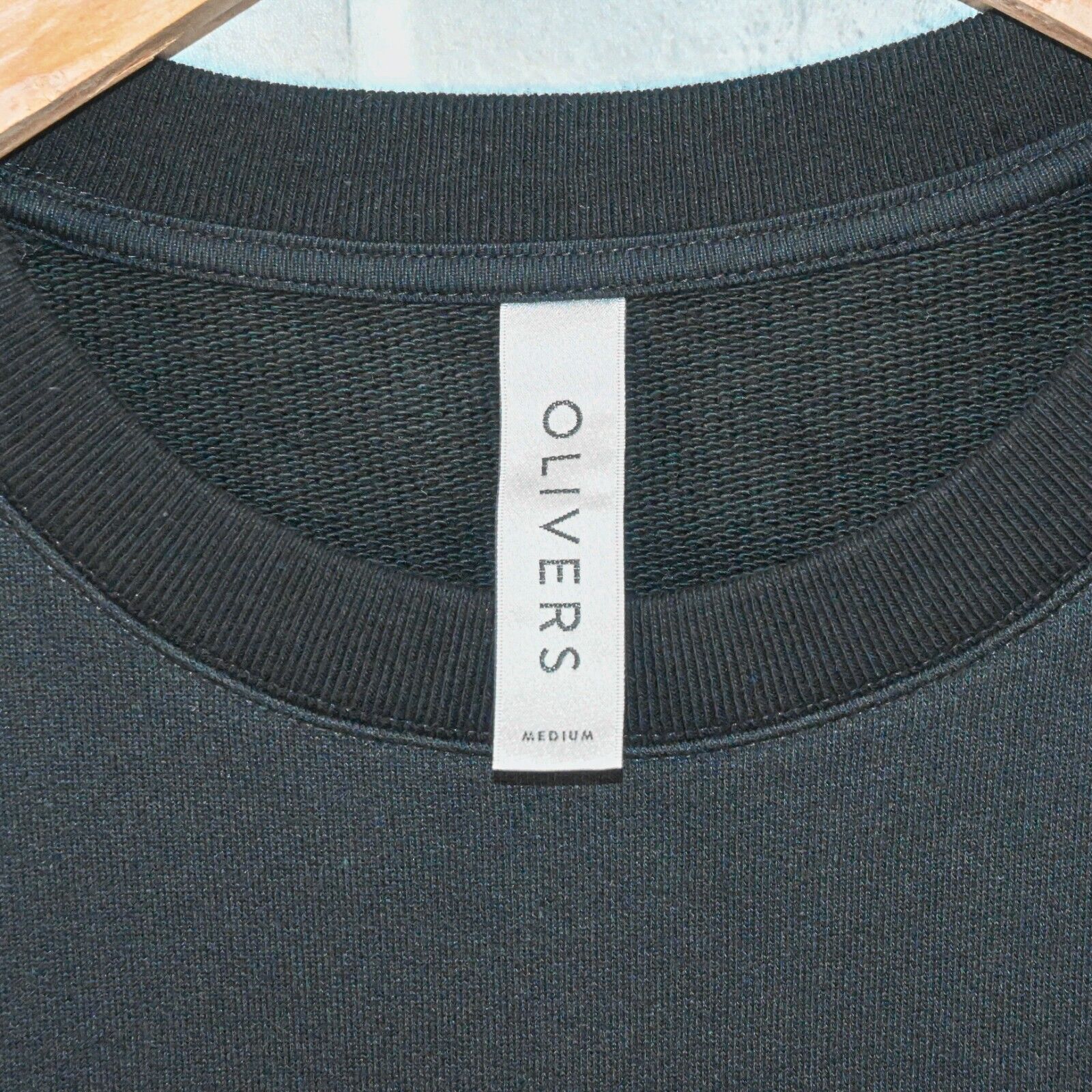 Olivers Apparel Olivers Apparel Men's French Terry Crew Sweatshirt in Black Size US M / EU 48-50 / 2 - 2 Thumbnail