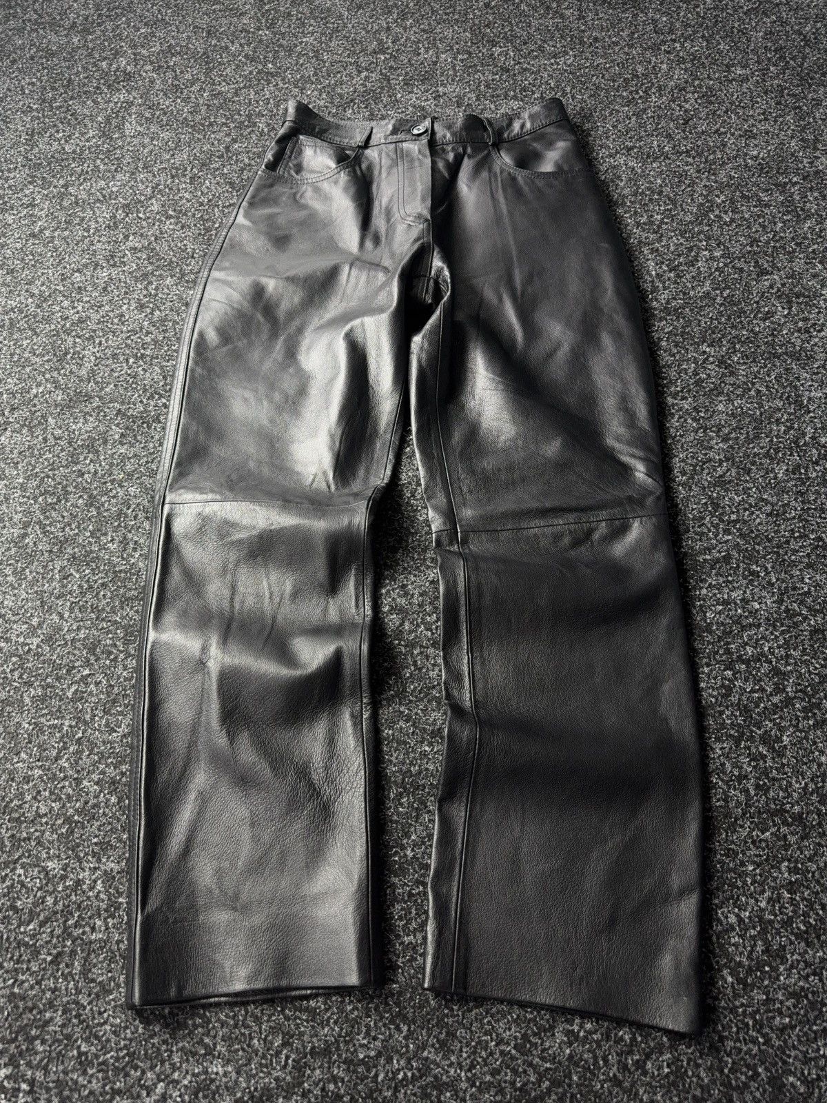 Japanese Brand × Leather Opium 90s Racing Moto Leather pants Avant Garde Y2K Gothic Size 27" / US 4 / IT 40 - 1 Thumbnail