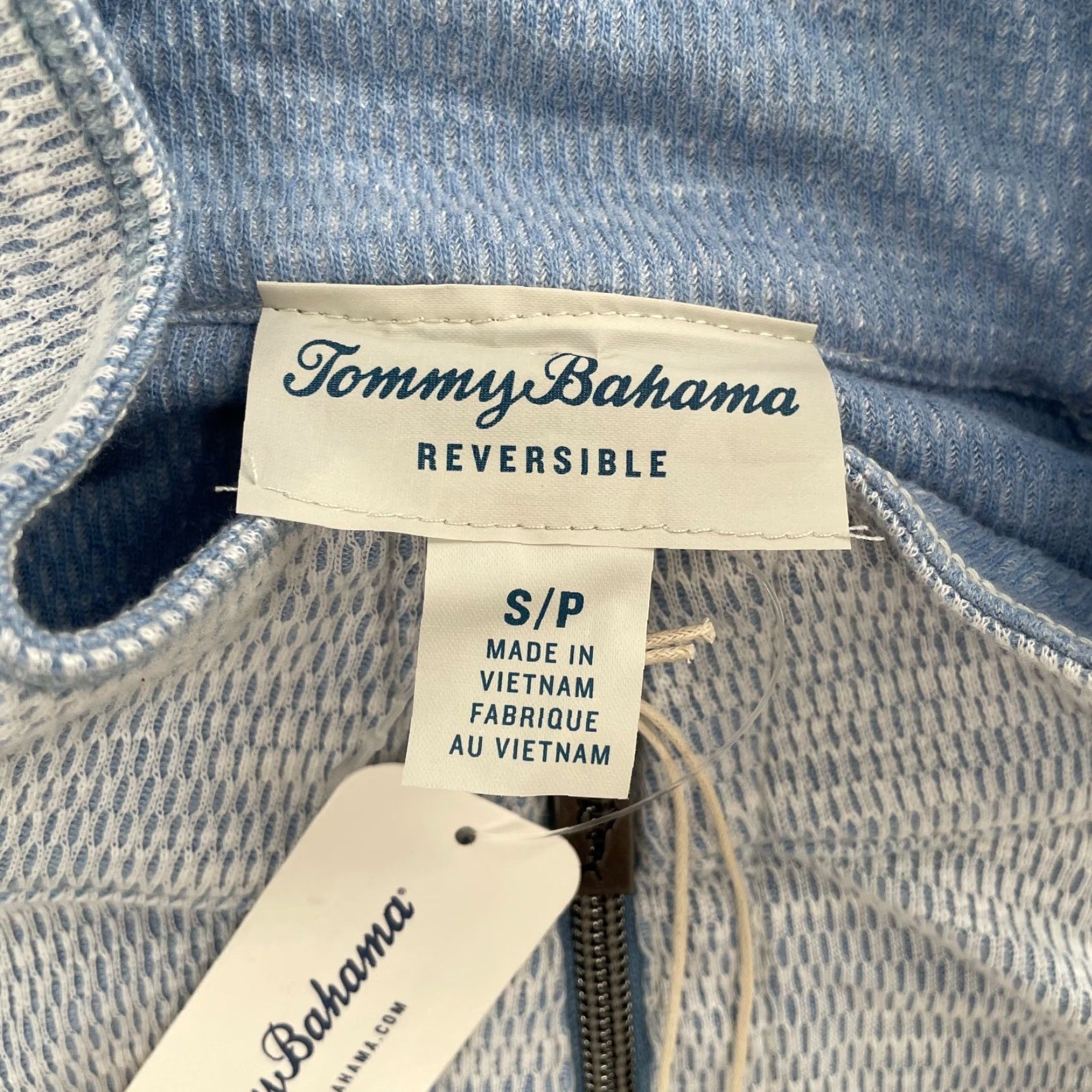 Tommy Bahama Tommy Bahama Sweater Adult Small Blue Barrier Beach Half Zip Reversible Mens S Size US S / EU 44-46 / 1 - 7 Thumbnail