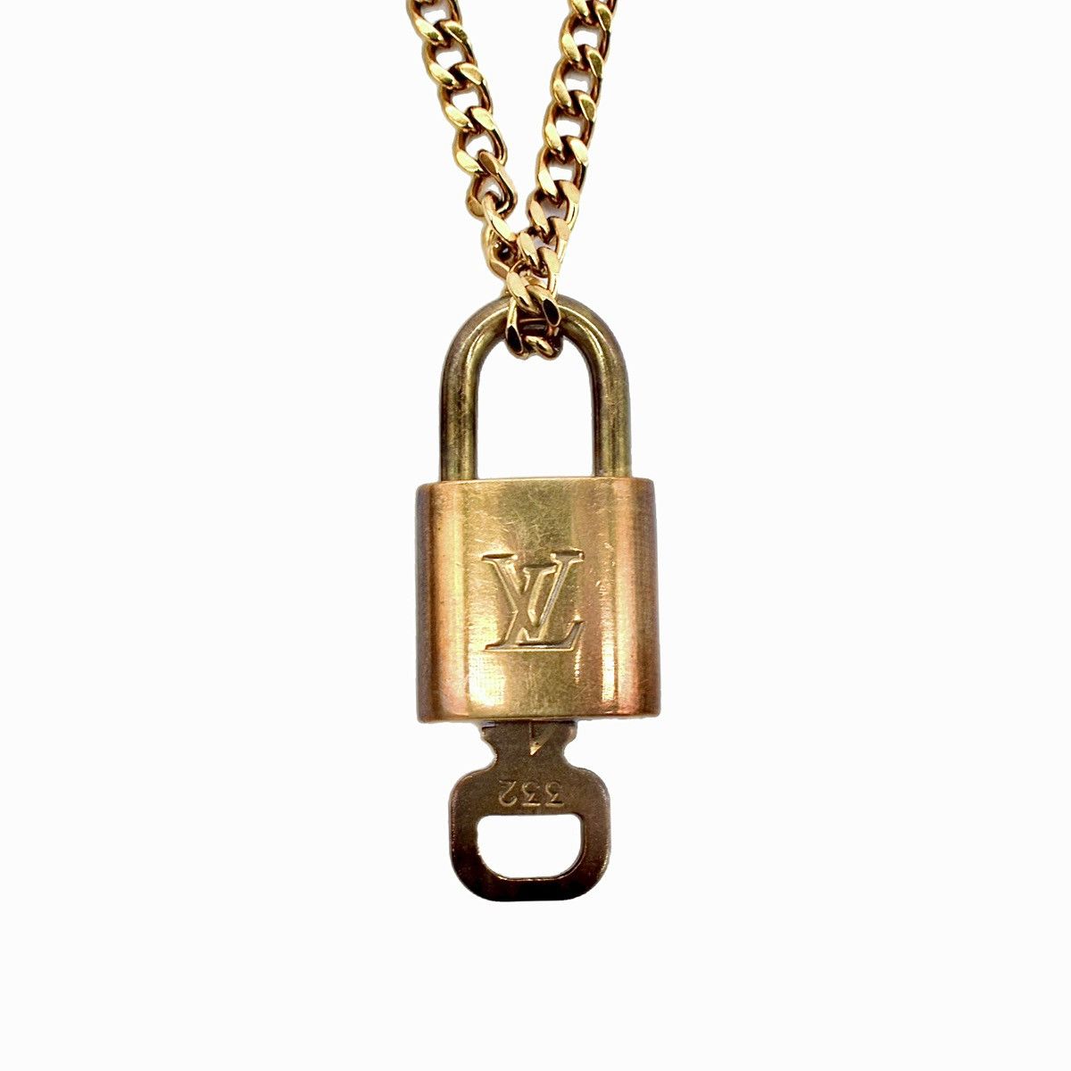 Louis Vuitton Vintage Reworked Louis Vuitton Padlock Necklace Size ONE SIZE - 5 Thumbnail
