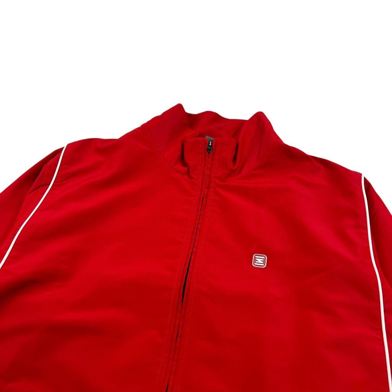 Nike Vintage 2000s Nike Shox Red Zip Up Track Jacket - Medium Size US M / EU 48-50 / 2 - 4 Thumbnail