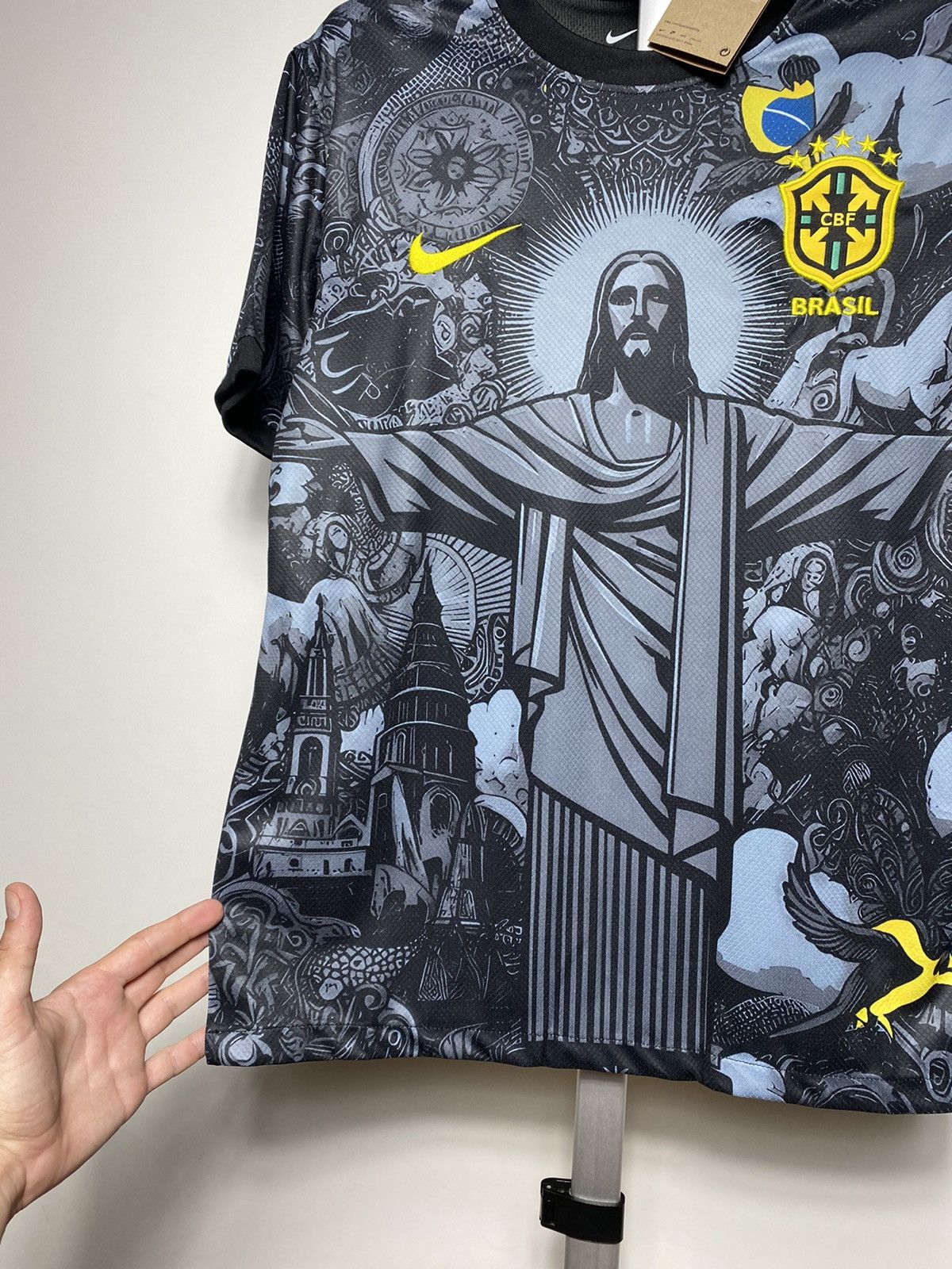 Other Nike Brazil Full Print Jesus Hype Blockcore Jersey Size US M / EU 48-50 / 2 - 4 Thumbnail