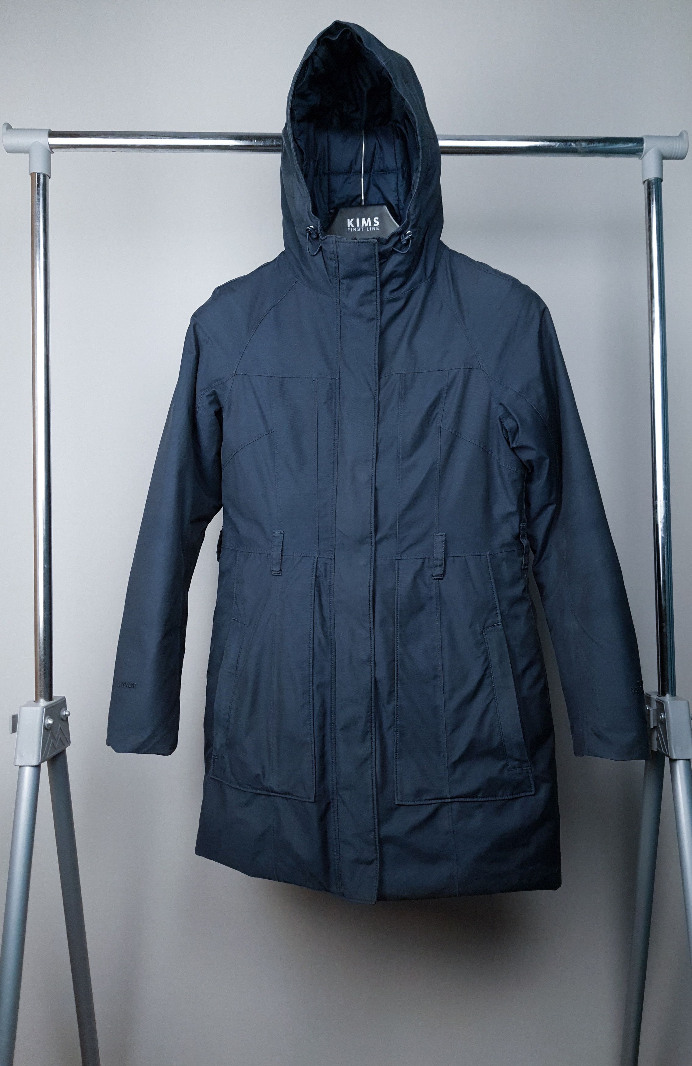Goretex × The North Face TNF HyVent Blue Puffer Full Zip Hooded Puffer Jacket Coat Size S / US 4 / IT 40 - 1 Thumbnail