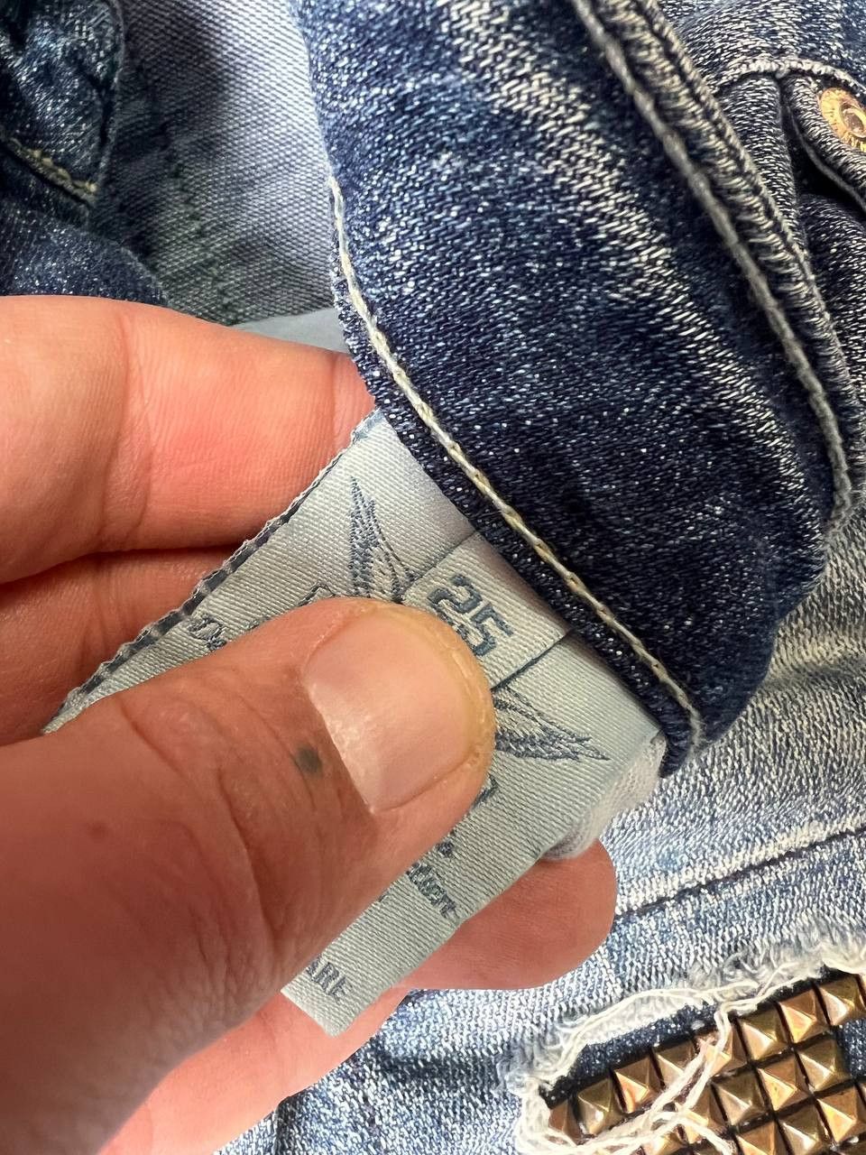 Robins Jeans LGB Style Vintage Robins Jean studded blue denim Size 25" / US 0 / IT 36 - 11 Thumbnail