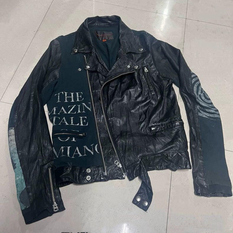 Undercover Undercover 06SS T Archive Band slogan patchwork leather
