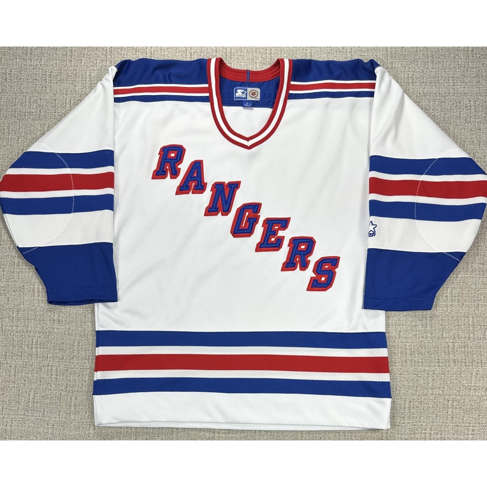 Starter New York Rangers Jersey Mens Large White NHL Hockey Starter Size US L / EU 52-54 / 3 - 1 Thumbnail
