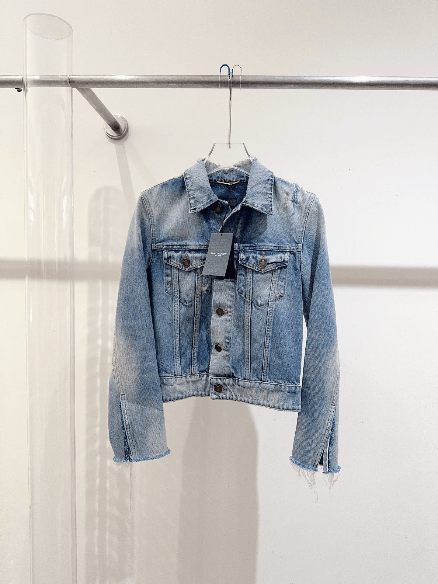 Saint Laurent Paris SLP Saint Laurent Denim Jacket Size XS / US 0-2 / IT 36-38 - 1 Thumbnail